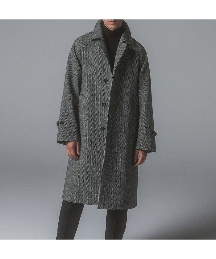 【五大陸/gotairiku / MEN】の【山栄毛織】カントリーツイード ステンカラーコート インテリア・キッズ・メンズ・レディースファッション・服の通販 founy(ファニー) https://founy.com/ ファッション Fashion メンズファッション Fashion for Men アウター Men's Coats Outerwear シンプル Simple, Minimal ジャケット Jacket, Outerwear ツイード Twill, Twill Weave ドレープ Drape, Draping Fabric ロング Long, Long-Length 冬 Winter / This Winter 別注 Limited Edition, Custom Order A/W・秋冬 Autumn/Winter |ID: prp329100004862145 ipo3291000000036084165