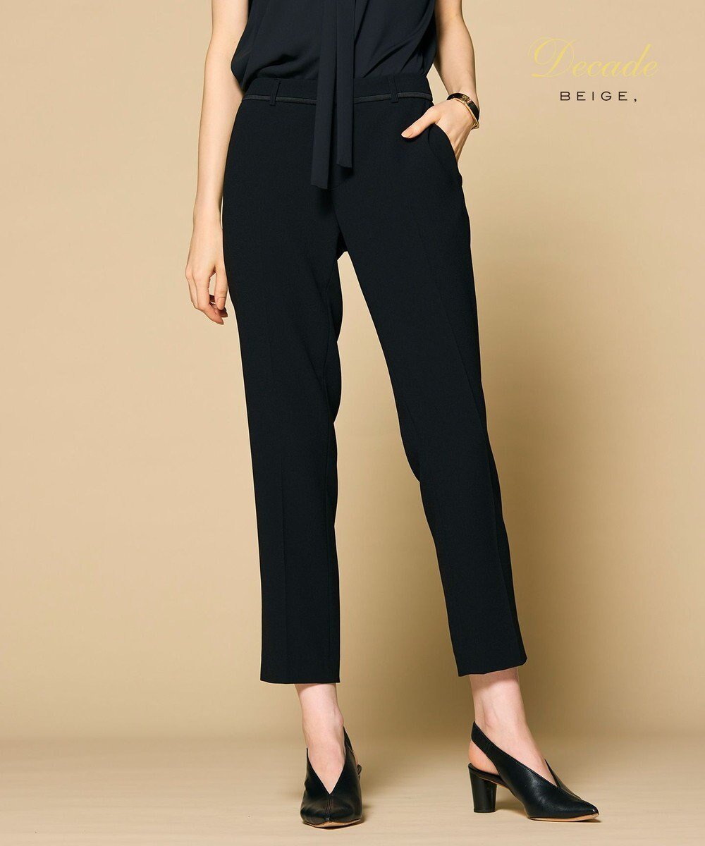 【ベイジ,/BEIGE,】の【洗える】CINDY / クロップドパンツ インテリア・キッズ・メンズ・レディースファッション・服の通販 founy(ファニー) 　ファッション　Fashion　レディースファッション　Fashion for Women　パンツ　Pants & Trousers　ウォッシャブル　Machine Washable　オケージョン　Occasion Wear　洗える　Machine Washable　サテン　Satin, Glossy Fabric　ジャケット　Jacket, Outerwear　ストレッチ　Stretch, Stretchy Fabric　スーツ　Suit, Formalwear　セットアップ　Set-Up, Coordinated Outfit　定番　Standard, Basic Item　人気　Popular, Best Seller　ポケット　Pocket, Pocket Detail　A/W・秋冬　Autumn/Winter　S/S・春夏　SS, Spring/Summer, Warm Season　おすすめ　Recommended / Our Picks　夏　Summer　セレモニー　Ceremony　ビジネス 仕事 通勤　Business / Work / Commuting　Black × Black|ID: prp329100004862172 ipo3291000000036084631