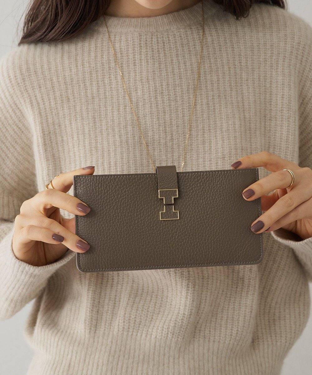 【イアクッチ/IACUCCI】のアバ ロングウォレット CERVO インテリア・キッズ・メンズ・レディースファッション・服の通販 founy(ファニー) 　ファッション　Fashion　レディースファッション　Fashion for Women　ミニ財布・二つ折り財布　Wallets & Card Cases　シルバー　Silver, Metallic Silver　スクエア　Square, Square Shape　スマート　Smart, Elegant　財布　Wallet, Purse　トラベル　Travel, Travel Gear　人気　Popular, Best Seller　フォルム　Silhouette, Form　ポケット　Pocket, Pocket Detail　メタル　Metal, Metal Parts　ラップ　Wrap, Wrap Design　おすすめ　Recommended / Our Picks　2024年　2024　2024-2025秋冬・A/W　Autumn/Winter 2024–25 AW24–25　トープ|ID: prp329100004862175 ipo3291000000036084708