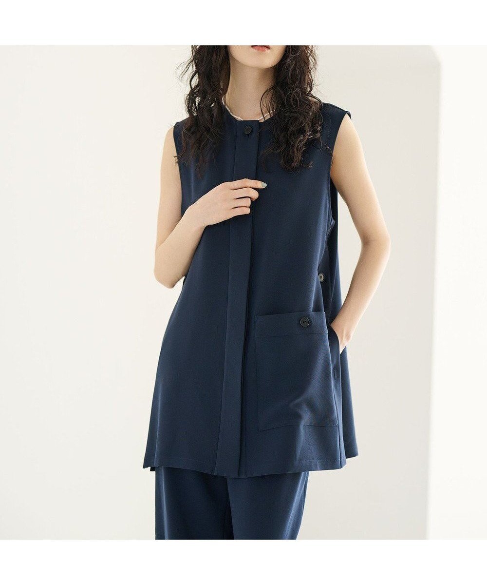 【ハッシュニュアンス/#Newans】のロングシャツベスト 人気、トレンドファッション・服の通販 founy(ファニー) 　ファッション　Fashion　レディースファッション　Fashion for Women　アウター　Coat / Outerwear Collection　トップス・カットソー　Cut & Sew Tops　シャツ・ブラウス・オフィスカジュアル　Elegant Blouses & Button-Ups　ベスト&ジレ / 重ね着スタイル　Vests & Gilets　とろみ　Fluid, Flowy Fabric　インナー　Innerwear　ベスト　Vest, Waistcoat　ポケット　Pocket, Pocket Detail　ロング　Long, Long-Length　エレガント 上品　Elegant　夏　Summer　春　Spring　S/S・春夏　SS, Spring/Summer, Warm Season　 other-1|ID: prp329100004862186 ipo3291000000036084859