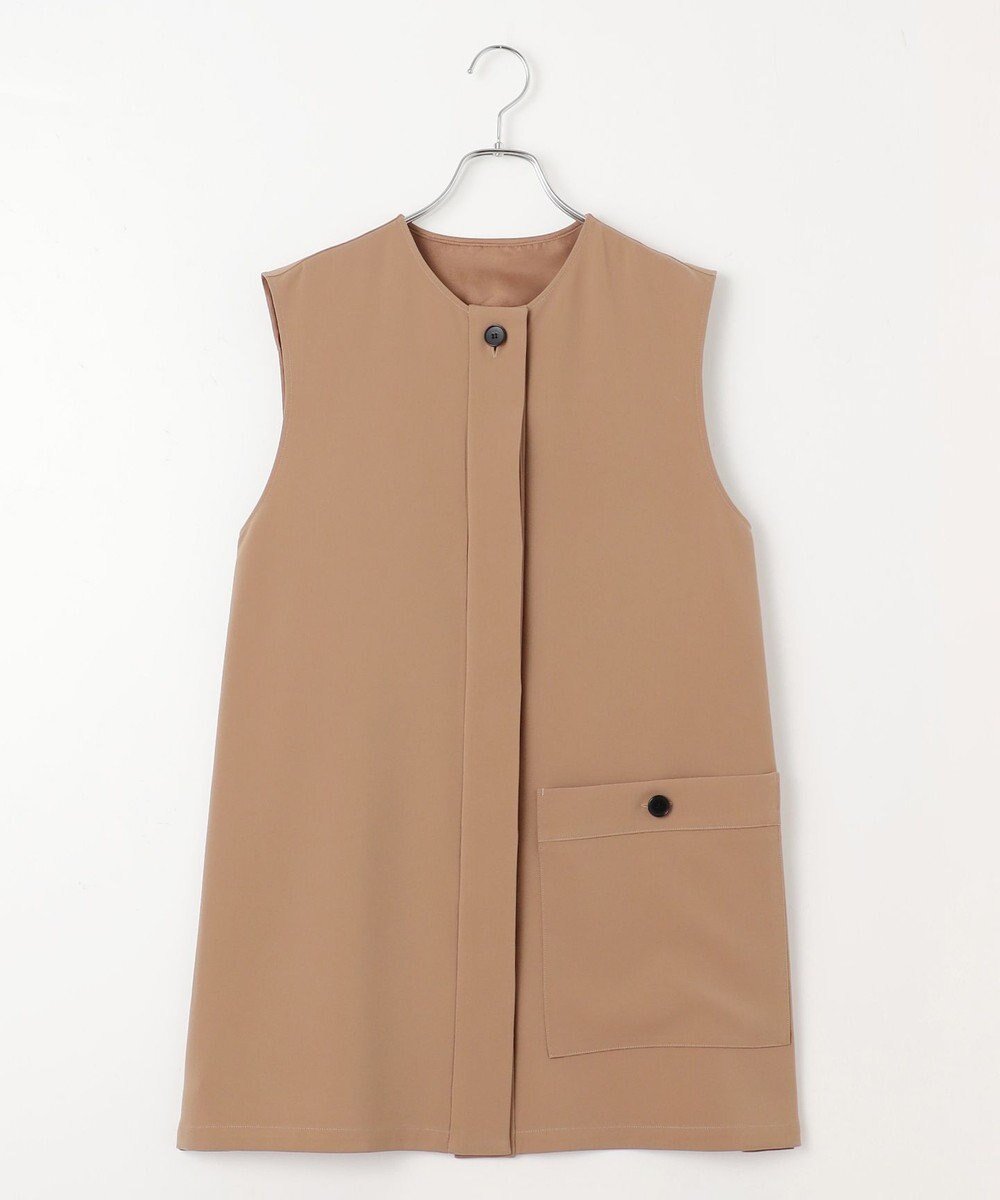 【ハッシュニュアンス/#Newans】のロングシャツベスト インテリア・キッズ・メンズ・レディースファッション・服の通販 founy(ファニー) 　ファッション　Fashion　レディースファッション　Fashion for Women　アウター　Coat / Outerwear Collection　トップス・カットソー　Cut & Sew Tops　シャツ・ブラウス・オフィスカジュアル　Elegant Blouses & Button-Ups　ベスト&ジレ / 重ね着スタイル　Vests & Gilets　とろみ　Fluid, Flowy Fabric　インナー　Innerwear　ベスト　Vest, Waistcoat　ポケット　Pocket, Pocket Detail　ロング　Long, Long-Length　エレガント 上品　Elegant　夏　Summer　春　Spring　S/S・春夏　SS, Spring/Summer, Warm Season　キャメル|ID: prp329100004862186 ipo3291000000036084864