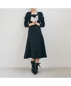【メゾンドフルール/Maison de FLEUR】の慈愛に満ちたジャカードワンピース 人気、トレンドファッション・服の通販 founy(ファニー) ファッション Fashion レディースファッション Fashion for Women ワンピース Dresses ジャカード／ジャガード Jacquard, Woven Pattern フレア Flare, Flared リボン Ribbon, Bow ロング Long, Long-Length エレガント 上品 Elegant 今季 This Season, Current Season A/W・秋冬 Autumn/Winter thumbnail Black|ID: prp329100004862206 ipo3291000000036085468