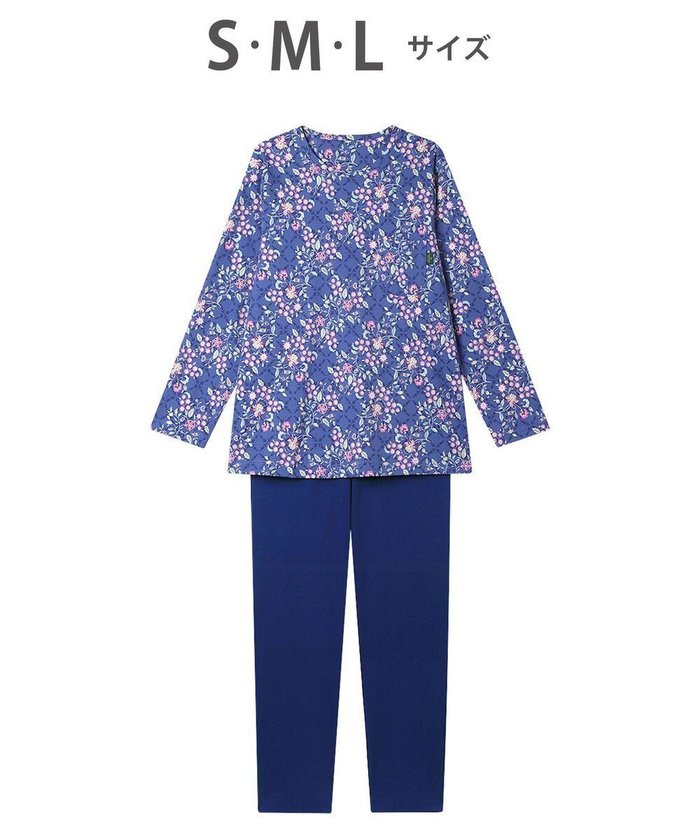 【ワコール/WACOAL】のミントン 長袖 長ズボン パジャマ 綿100%(本体) NDX552 /ワコール インテリア・キッズ・メンズ・レディースファッション・服の通販 founy(ファニー) https://founy.com/ ファッション Fashion レディースファッション Fashion for Women トップス・カットソー Cut & Sew Tops 長袖 Long Sleeve, Full Sleeve パジャマ Pajamas, Sleepwear フラワー Flower, Floral ボトム Bottoms, Lower Wear ポケット Pocket, Pocket Detail |ID: prp329100004862210 ipo3291000000036085636