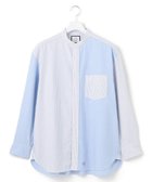 【ジェイプレスヨークストリート/J.PRESS YORK STREET】の【UNISEX】オックスフォード クレイジーパターン シャツ/バンドカラー 人気、トレンドファッション・服の通販 founy(ファニー) ファッション Fashion レディースファッション Fashion for Women トップス・カットソー Cut & Sew Tops シャツ・ブラウス・オフィスカジュアル Elegant Blouses & Button-Ups ユニセックス Unisex, Genderless ショルダー Shoulder, Shoulder Strap ストライプ Stripe, Striped Pattern ドロップ Drop Shoulder, Dropped Style レギュラー Regular, Standard Fit エレガント 上品 Elegant A/W・秋冬 Autumn/Winter thumbnail ブルー系8|ID: prp329100004862215 ipo3291000000036085763