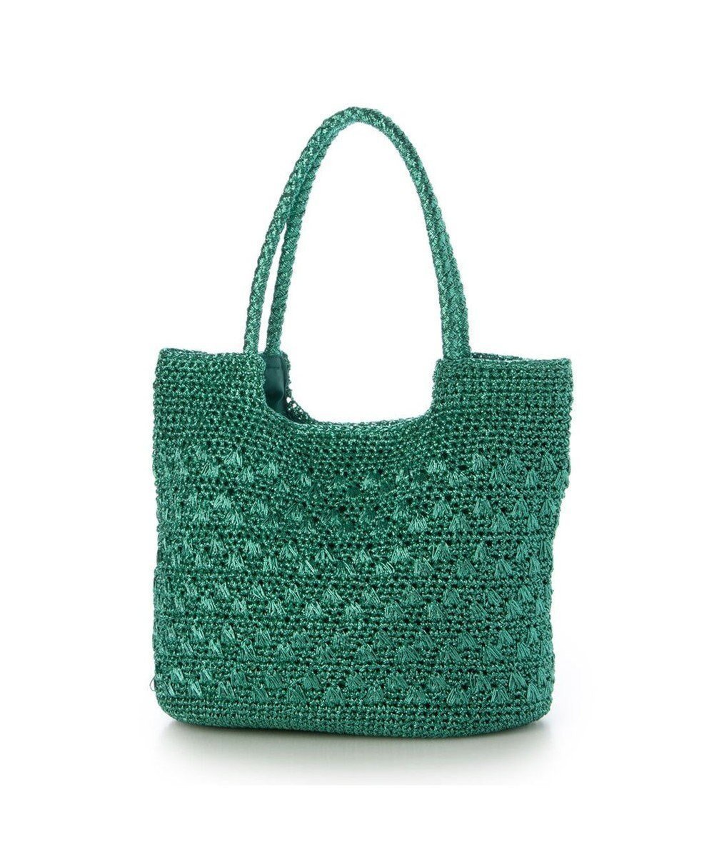 【アンビリオン/UNBILLION】のカシュカシュ cachecache / メタリックコード柄編みトートバッグ インテリア・キッズ・メンズ・レディースファッション・服の通販 founy(ファニー) 　ファッション　Fashion　レディースファッション　Fashion for Women　バッグ　Bags　カラフル　Colorful Design　財布　Wallet, Purse　ハンド　Hand, Handmade　ポケット　Pocket, Pocket Detail　マグネット　Magnet, Magnetic Closure　ミックス　Mix, Mixed Style　モチーフ　Motif, Design Theme　レース　Lace, Lace Fabric　再入荷　Restock / Back in Stock　エレガント 上品　Elegant　グリーン|ID: prp329100004862223 ipo3291000000036085963