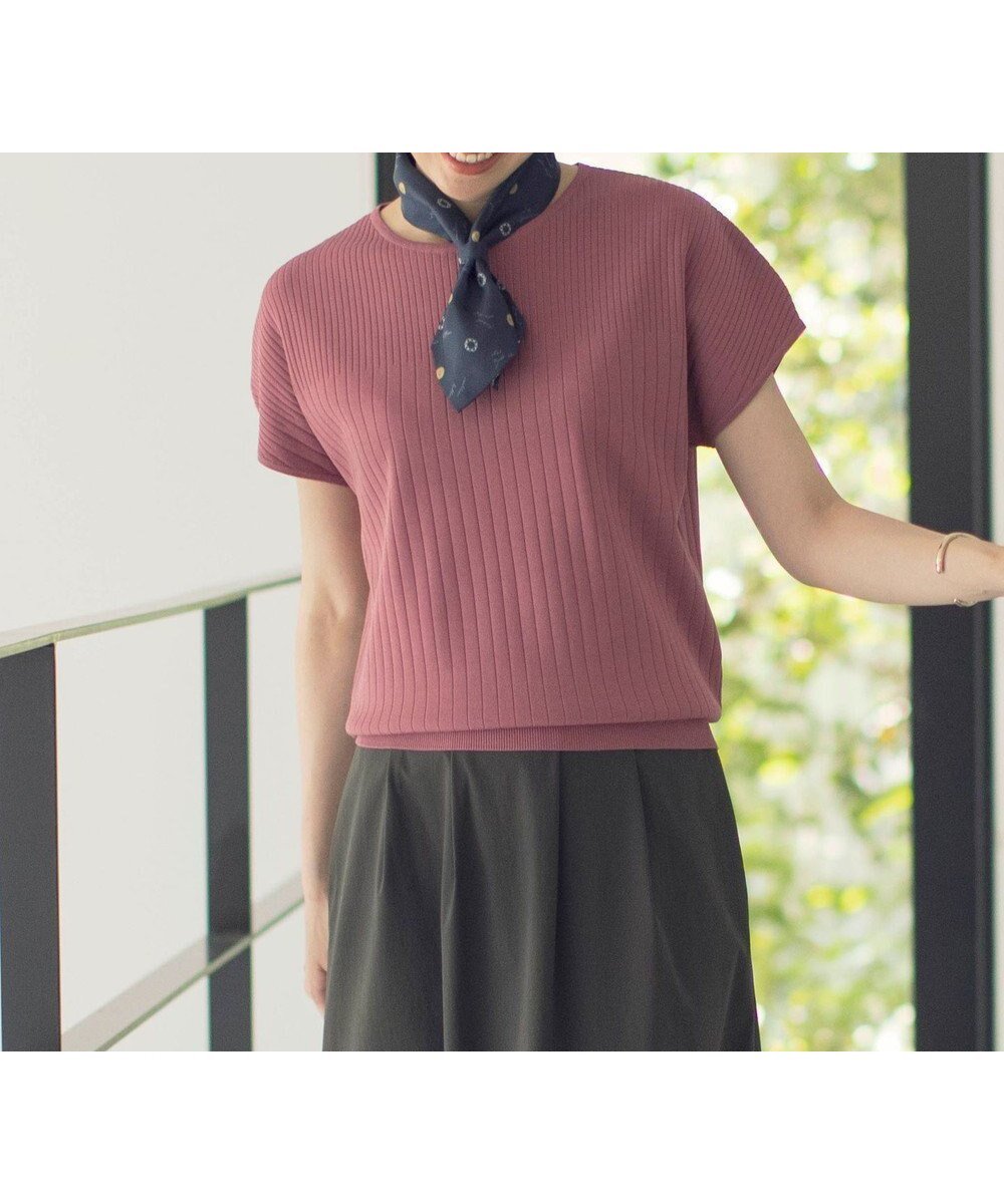 【ジェイ プレス/J.PRESS】の【洗える】レーヨンエリートストレッチ フレンチスリーブ ニット 人気、トレンドファッション・服の通販 founy(ファニー) 　ファッション　Fashion　レディースファッション　Fashion for Women　トップス・カットソー　Cut & Sew Tops　ニット　Knit Tops & Sweaters　おすすめ　Recommended / Our Picks　アンサンブル　Ensemble Set　カーディガン　Cardigan, Knitwear　コンパクト　Compact, Small Size　ストレッチ　Stretch, Stretchy Fabric　スリーブ　Sleeve, Long Sleeve / Short Sleeve　セーター　Sweater, Knitwear　フレンチ　French, French Style　ヨーク　Yoke, Yoke Design　ローズ　Rose, Rose Motif　洗える　Machine Washable　A/W・秋冬　Autumn/Winter　 other-1|ID: prp329100004862230 ipo3291000000036086178