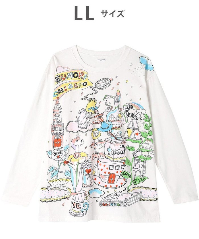 【ツモリチサト スリープ/tsumori chisato SLEEP】のツモリチサト トップス 綿100%(本体) 天竺素材 長袖 ルームウエア レディース UTX557 /ワコール インテリア・キッズ・メンズ・レディースファッション・服の通販 founy(ファニー) https://founy.com/ ファッション Fashion レディースファッション Fashion for Women トップス・カットソー Cut & Sew Tops ハンド Hand, Handmade パジャマ Pajamas, Sleepwear プリント Print, Printed Pattern 長袖 Long Sleeve, Full Sleeve |ID: prp329100004862231 ipo3291000000036086203