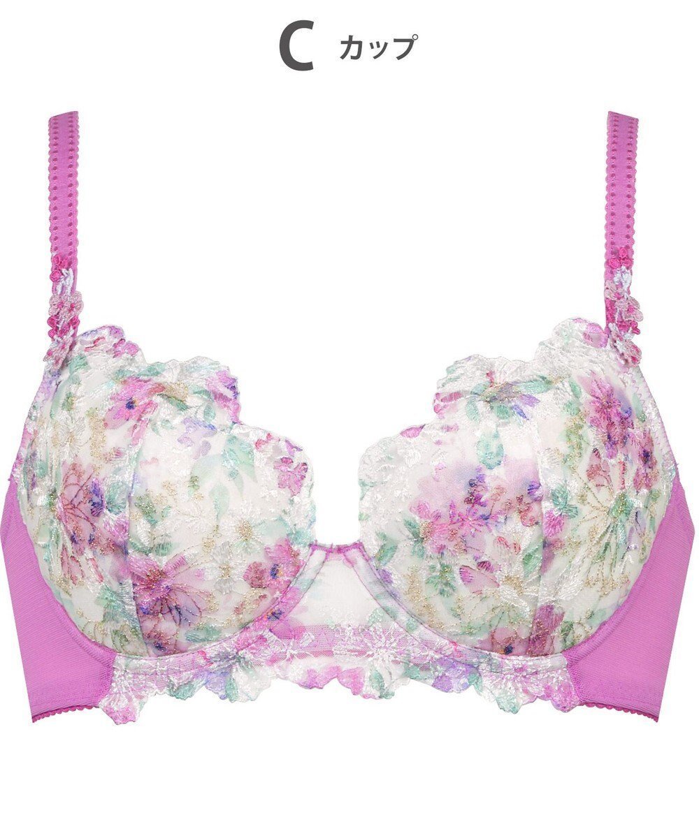 【ウィング/Wing】のブラジャー Wing Lesiage サイドすっきり しっかりフィット 【2850シリーズ】 パッド有 ブラ PB2850 ウイング/ワコール インテリア・キッズ・メンズ・レディースファッション・服の通販 founy(ファニー) 　ファッション　Fashion　レディースファッション　Fashion for Women　アンダー　Underwear Essentials　フィット　Fit, Slim Fit　ブラジャー　Bra, Lingerie　プリント　Print, Printed Pattern　レース　Lace, Lace Fabric　ワイヤー　Wire, Wired Bra　ロマンピンク|ID: prp329100004862232 ipo3291000000036086227