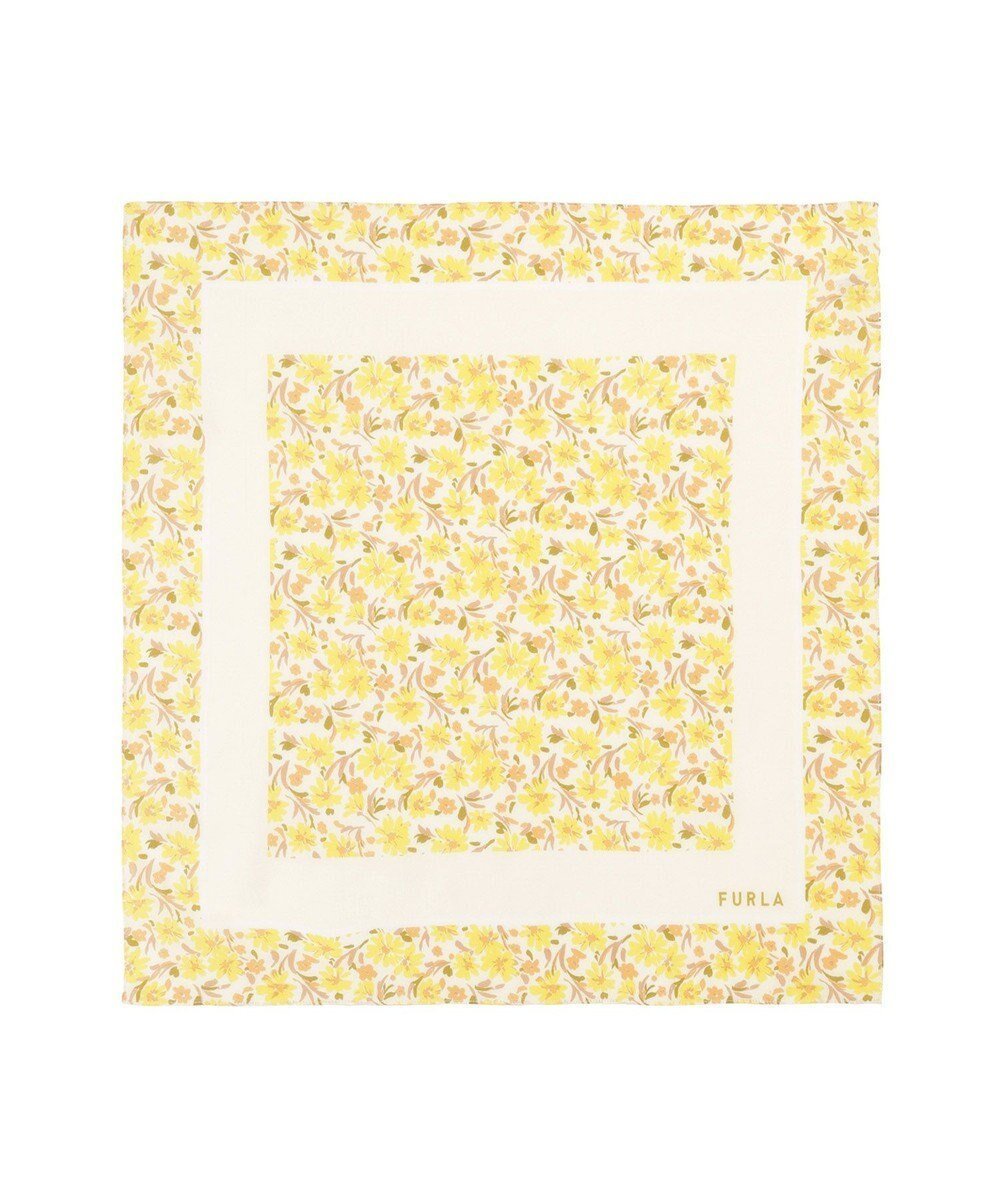 【ムーンバット/MOONBAT】のフルラ (FURLA) コットンプチスカーフ 50cm×50cm インテリア・キッズ・メンズ・レディースファッション・服の通販 founy(ファニー) 　ファッション　Fashion　レディースファッション　Fashion for Women　イタリア　Italy　エレガント 上品　Elegant　コレクション　Collection, Seasonal Line　スカーフ　Scarf, Neckwear　バンダナ　Bandana, Head Scarf　パターン　Pattern, Design Print　フラワー　Flower, Floral　おすすめ　Recommended / Our Picks　ライトイエロー|ID: prp329100004862238 ipo3291000000036086405