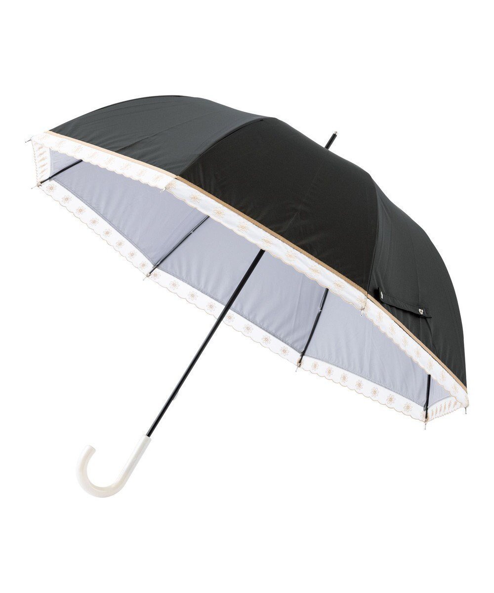 【ムーンバット/MOONBAT】のestaa 晴雨兼用 長傘 オーガンジーマーガレット 日傘 遮光 遮熱 UV インテリア・キッズ・メンズ・レディースファッション・服の通販 founy(ファニー) 　ファッション　Fashion　レディースファッション　Fashion for Women　レイングッズ・傘・晴雨兼用傘　Umbrellas & Rain Gear　マーガレット　Marguerite, Daisy Pattern　傘　Umbrella, Parasol　日傘　Parasol, UV Umbrella　ブラック|ID: prp329100004862244 ipo3291000000036086539