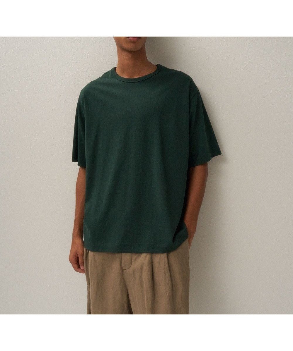 【エイトン/ATON】のDRY COTTON JERSEY クルーネックTシャツ - UNISEX インテリア・キッズ・メンズ・レディースファッション・服の通販 founy(ファニー) 　ファッション　Fashion　レディースファッション　Fashion for Women　トップス・カットソー　Cut & Sew Tops　シャツ・ブラウス・オフィスカジュアル　Elegant Blouses & Button-Ups　ロングTシャツ・Tシャツ　Longline T-Shirts & Tees　カットソー・ベーシックTシャツ　Cut-and-Sewn Tops / Stretch Tees & Basics　ユニセックス　Unisex, Genderless　インナー　Innerwear　カットソー　Cut and Sewn Top　ジャケット　Jacket, Outerwear　スリーブ　Sleeve, Long Sleeve / Short Sleeve　セーター　Sweater, Knitwear　モックネック　Mock Neck, Short Turtleneck　リラックス　Relax, Relaxed Fit　ロング　Long, Long-Length　半袖　Short Sleeve, Half Sleeve　吸水　Absorbent, Quick-Dry　夏　Summer　S/S・春夏　SS, Spring/Summer, Warm Season　A/W・秋冬　Autumn/Winter　GREEN|ID: prp329100004862263 ipo3291000000036086908