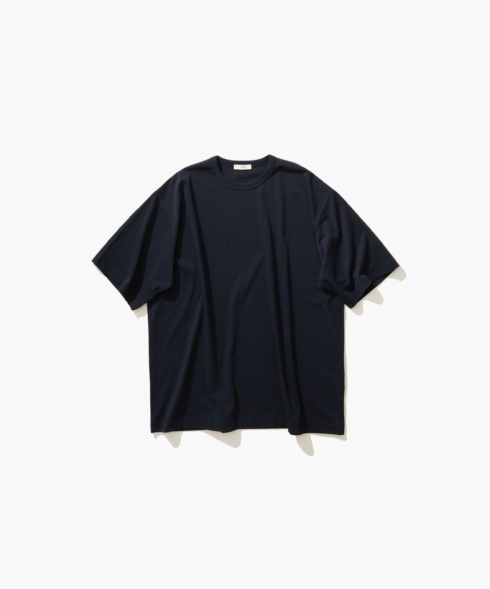 【エイトン/ATON】のDRY COTTON JERSEY クルーネックTシャツ - UNISEX インテリア・キッズ・メンズ・レディースファッション・服の通販 founy(ファニー) 　ファッション　Fashion　レディースファッション　Fashion for Women　トップス・カットソー　Cut & Sew Tops　シャツ・ブラウス・オフィスカジュアル　Elegant Blouses & Button-Ups　ロングTシャツ・Tシャツ　Longline T-Shirts & Tees　カットソー・ベーシックTシャツ　Cut-and-Sewn Tops / Stretch Tees & Basics　ユニセックス　Unisex, Genderless　インナー　Innerwear　カットソー　Cut and Sewn Top　ジャケット　Jacket, Outerwear　スリーブ　Sleeve, Long Sleeve / Short Sleeve　セーター　Sweater, Knitwear　モックネック　Mock Neck, Short Turtleneck　リラックス　Relax, Relaxed Fit　ロング　Long, Long-Length　半袖　Short Sleeve, Half Sleeve　吸水　Absorbent, Quick-Dry　夏　Summer　S/S・春夏　SS, Spring/Summer, Warm Season　A/W・秋冬　Autumn/Winter　NAVY|ID: prp329100004862263 ipo3291000000036086910