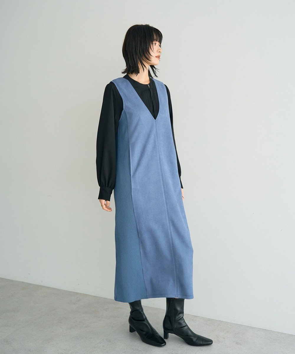 【イェッカ ヴェッカ/YECCA VECCA】のニット切替フェイクスエードジャンスカ 人気、トレンドファッション・服の通販 founy(ファニー) ファッション Fashion レディースファッション Fashion for Women スカート Skirts ストレッチ Stretch, Stretchy Fabric トレンド Trend, Trending Now フロント Front, Front Design ポケット Pocket, Pocket Detail 今季 This Season, Current Season 切替 Switching, Contrast Panel A/W・秋冬 Autumn/Winter other-1|ID: prp329100004862271 ipo3291000000036087098