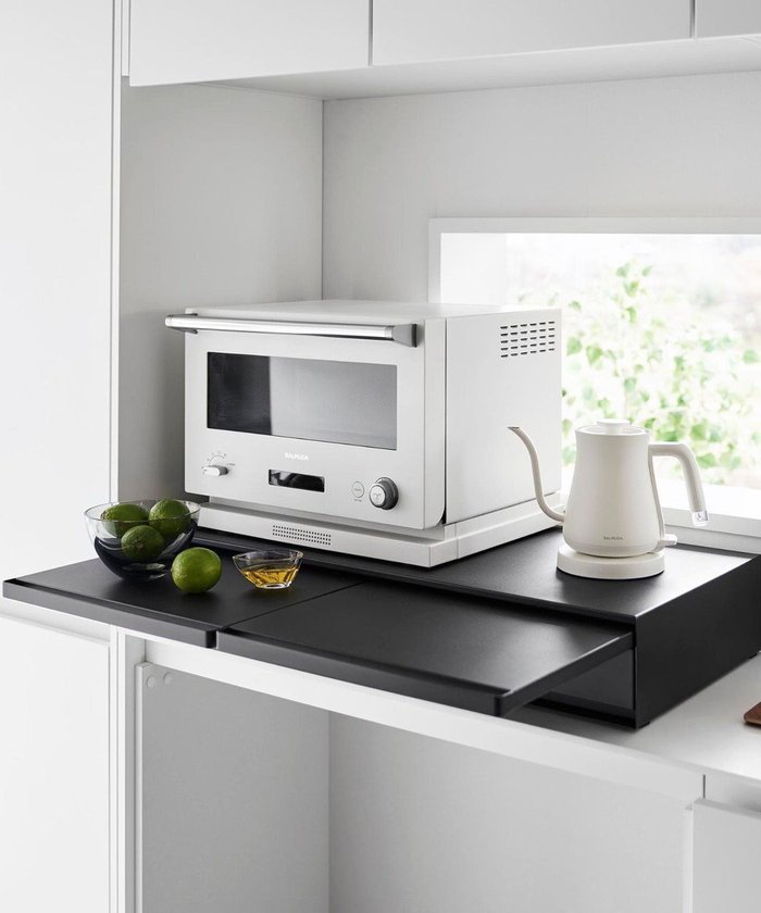 【タワー/tower】のツーウェイキッチン家電下引き出し スライドテーブル タワー W80 ブラック インテリア・キッズ・メンズ・レディースファッション・服の通販 founy(ファニー) https://founy.com/ ファッション Fashion レディースファッション Fashion for Women テーブル Table, Dining Table ラップ Wrap, Wrap Design ワイド Wide, Wide Fit |ID: prp329100004862455 ipo3291000000036111513