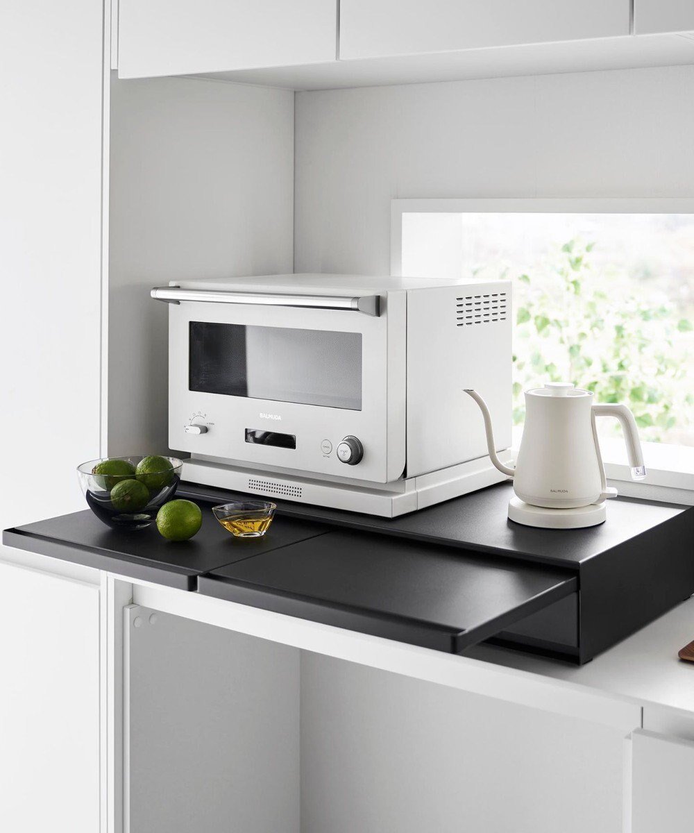 【タワー/tower】のツーウェイキッチン家電下引き出し スライドテーブル タワー W80 ブラック 人気、トレンドファッション・服の通販 founy(ファニー) 　ファッション　Fashion　レディースファッション　Fashion for Women　テーブル　Table, Dining Table　ラップ　Wrap, Wrap Design　ワイド　Wide, Wide Fit　 other-1|ID: prp329100004862455 ipo3291000000036111513