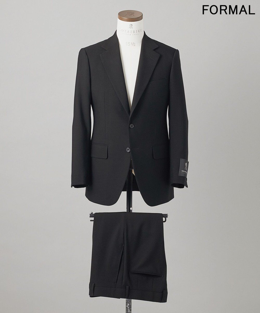 【五大陸/gotairiku / MEN】の【WEAR BLACK】御幸毛織 スーパーブラックフォーマルスーツ インテリア・キッズ・メンズ・レディースファッション・服の通販 founy(ファニー) 　ファッション　Fashion　メンズファッション　Fashion for Men　セットアップ　Matching Sets　キュプラ　Cupro, Eco Fabric　軽量　Lightweight, Ultra Light　シェイプ　Shape, Slim Fit　ストレッチ　Stretch, Stretchy Fabric　スーツ　Suit, Formalwear　セットアップ　Set-Up, Coordinated Outfit　テーパード　Tapered, Tapered Pants　フィット　Fit, Slim Fit　フォーマル　Formal, Dressy　レギュラー　Regular, Standard Fit　ワーク　Workwear, Utility Style　A/W・秋冬　Autumn/Winter　S/S・春夏　SS, Spring/Summer, Warm Season　おすすめ　Recommended / Our Picks　夏　Summer　ブラック系|ID: prp329100004862462 ipo3291000000036111641