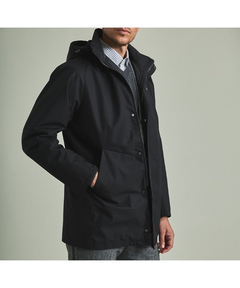 【五大陸/gotairiku / MEN】の3シーズン対応【仕事で着用可】ラスタードビー フーデッドブルゾン_無地(24年モデル) インテリア・キッズ・メンズ・レディースファッション・服の通販 founy(ファニー) 　ファッション　Fashion　メンズファッション　Fashion for Men　アウター　Men's Coats Outerwear　ブルゾンジャケット / カジュアルアウター　Bomber Jackets & Blousons　アウトドア　Outdoor Clothing　春　Spring　シンプル　Simple, Minimal　ジャケット　Jacket, Outerwear　スーツ　Suit, Formalwear　ダウン　Down, Puffer　チェック　Check, Plaid, Tartan　ドレス　Dress, One-Piece　定番　Standard, Basic Item　ブルゾン　Blouson, Bomber Jacket　ブロック　Block, Solid Block Pattern　無地　Plain, Solid Color　ライナー　Liner, Inner Layer　レギュラー　Regular, Standard Fit　A/W・秋冬　Autumn/Winter　ビジネス 仕事 通勤　Business / Work / Commuting　ブラック系8|ID: prp329100004862471 ipo3291000000036111770