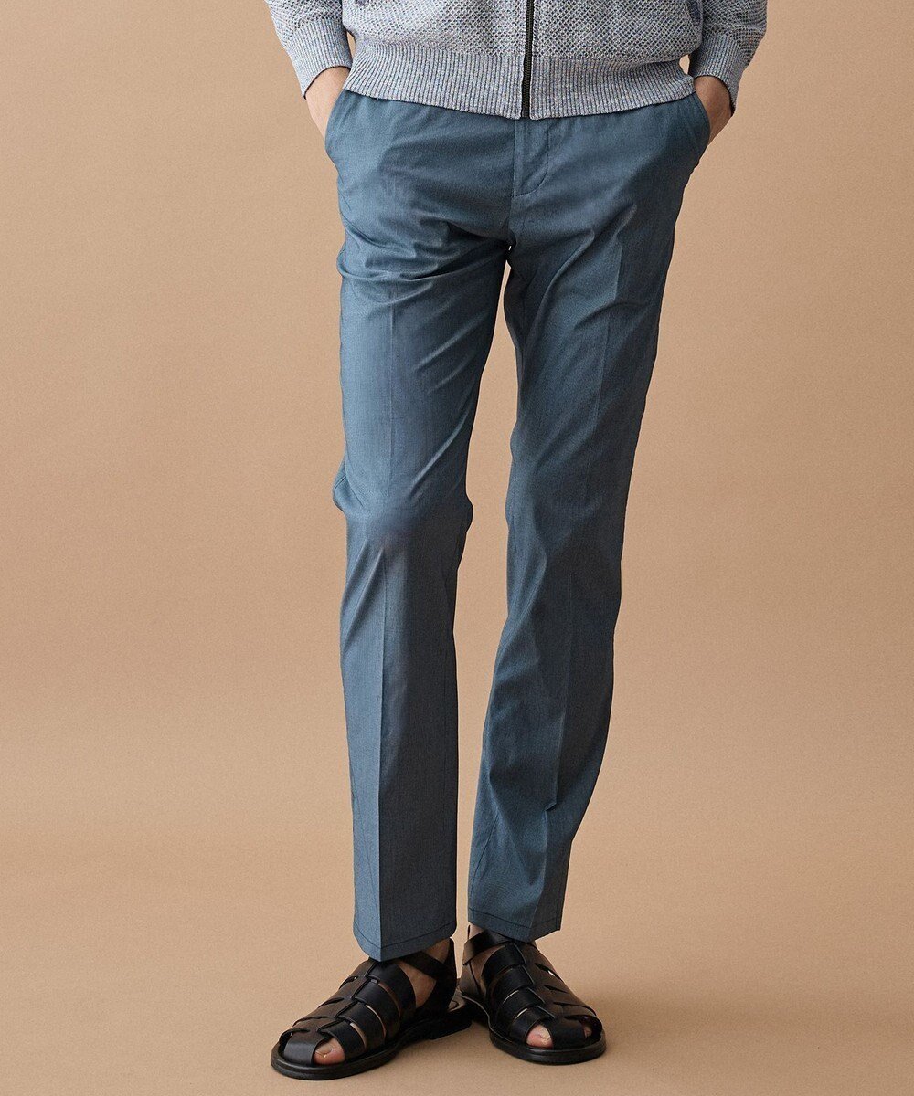 【ジョセフ アブード/JOSEPH ABBOUD / MEN】の【ウエストも伸びる!/ストレッチ/軽量/Eco撥水/オーガニックコットン使用】マイクロピケストレッチ パンツ インテリア・キッズ・メンズ・レディースファッション・服の通販 founy(ファニー) 　ファッション　Fashion　メンズファッション　Fashion for Men　ボトムス　Bottoms　春　Spring　軽量　Lightweight, Ultra Light　ジャケット　Jacket, Outerwear　スタンダード　Standard, Basic　ストレッチ　Stretch, Stretchy Fabric　スマート　Smart, Elegant　S/S・春夏　SS, Spring/Summer, Warm Season　おすすめ　Recommended / Our Picks　夏　Summer　エレガント 上品　Elegant　ビジネス 仕事 通勤　Business / Work / Commuting　ブルー系8|ID: prp329100004862474 ipo3291000000036111825