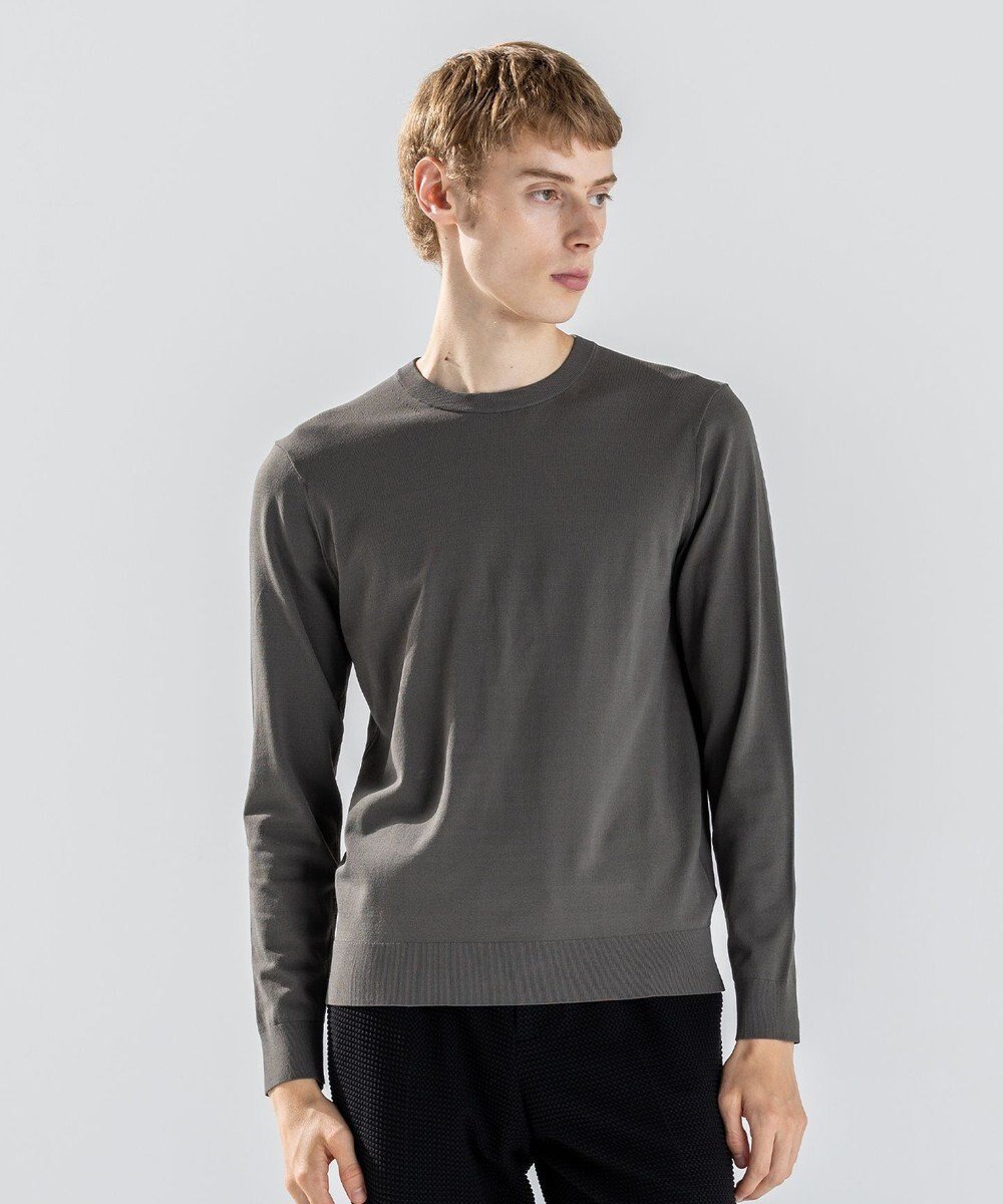 【ジョゼフ オム/JOSEPH HOMME / MEN】の【ストレッチ】リュクスレーヨン クルーネック長袖ニット インテリア・キッズ・メンズ・レディースファッション・服の通販 founy(ファニー) ファッション Fashion メンズファッション Fashion for Men トップス・カットソー Cut & Sew Tops ニット・セーター / 定番トップス Knit Tops & Sweaters シンプル Simple, Minimal ジャケット Jacket, Outerwear ストレッチ Stretch, Stretchy Fabric セーター Sweater, Knitwear ベーシック Basic, Essential エレガント 上品 Elegant A/W・秋冬 Autumn/Winter 長袖 Long Sleeve, Full Sleeve ダークグリーン系|ID: prp329100004862476 ipo3291000000036111849