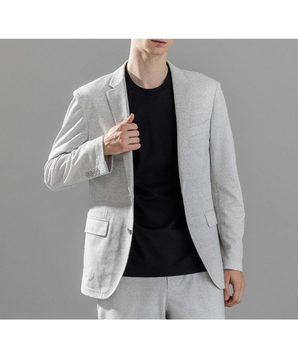 【ジョゼフ オム/JOSEPH HOMME / MEN】の新素材【通気性/ストレッチ】グリットタックジャージー ストレッチジャケット インテリア・キッズ・メンズ・レディースファッション・服の通販 founy(ファニー) ファッション Fashion メンズファッション Fashion for Men アウター Men's Coats Outerwear テーラードジャケット Tailored Jackets & Blazers 春 Spring ジャケット Jacket, Outerwear ストレッチ Stretch, Stretchy Fabric セットアップ Set-Up, Coordinated Outfit センター Center, Center Line フラップ Flap, Flap Pocket フロント Front, Front Design ベーシック Basic, Essential ポケット Pocket, Pocket Detail リネン Linen, Linen Fabric S/S・春夏 SS, Spring/Summer, Warm Season 夏 Summer ライトグレー系|ID: prp329100004862485 ipo3291000000036112067