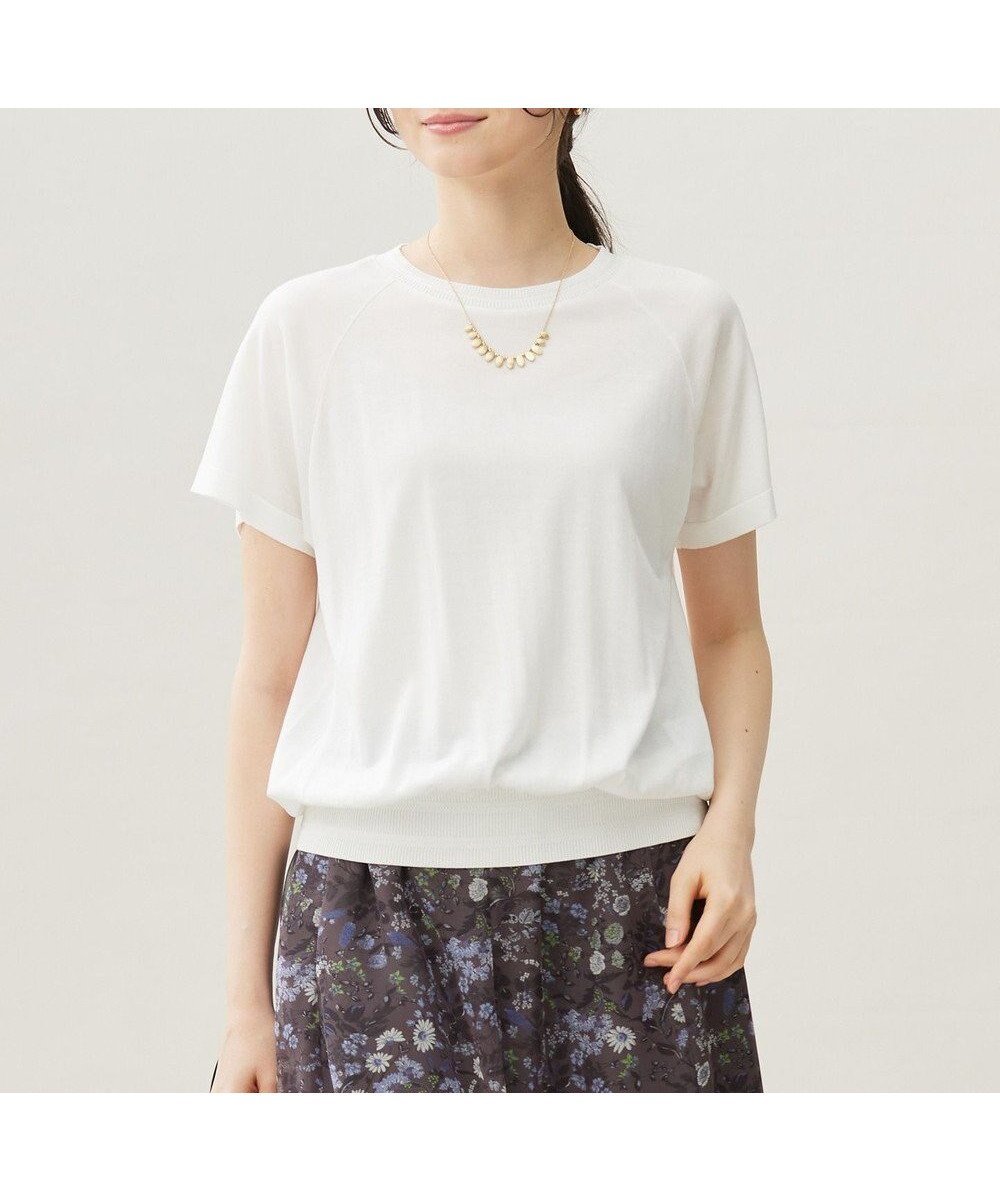 【自由区/JIYU-KU】の【接触冷感・UVケア・洗える】ドレーピーラグランスリーブ ニットソー インテリア・キッズ・メンズ・レディースファッション・服の通販 founy(ファニー) ファッション Fashion レディースファッション Fashion for Women トップス・カットソー Cut & Sew Tops ニット Knit Tops & Sweaters シャツ・ブラウス・オフィスカジュアル Elegant Blouses & Button-Ups ロングTシャツ・Tシャツ Longline T-Shirts & Tees カットソー・ベーシックTシャツ Cut-and-Sewn Tops / Stretch Tees & Basics カットソー Cut and Sewn Top コンパクト Compact, Small Size ニットソー Knit-Sewn, Cut & Sew Knit ボトム Bottoms, Lower Wear ワイド Wide, Wide Fit エレガント 上品 Elegant 夏 Summer 春 Spring S/S・春夏 SS, Spring/Summer, Warm Season 洗える Machine Washable オフホワイト|ID: prp329100004862505 ipo3291000000036112525