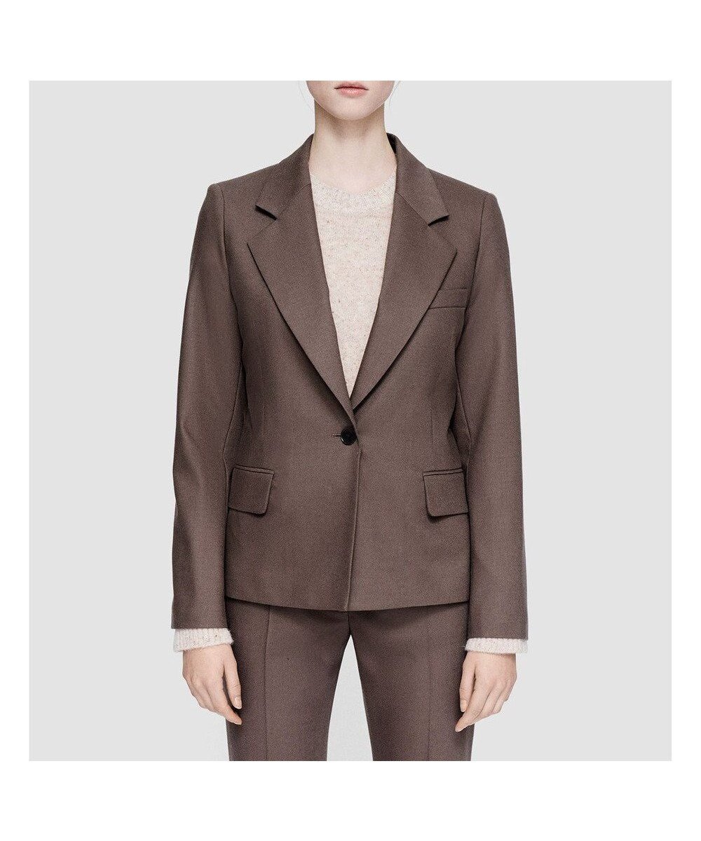 【ジョゼフ/JOSEPH】のライトフランネル シングルブレストジャケット インテリア・キッズ・メンズ・レディースファッション・服の通販 founy(ファニー) 　ファッション　Fashion　レディースファッション　Fashion for Women　アウター　Coat / Outerwear Collection　レディースジャケット・軽アウター　Jackets　テーラードジャケット / 通勤・きれいめスタイル　Tailored Jackets & Blazers　ショート　Short, Short Length　ジャケット　Jacket, Outerwear　ストレッチ　Stretch, Stretchy Fabric　スリム　Slim, Slim Fit　フィット　Fit, Slim Fit　フラップ　Flap, Flap Pocket　ポケット　Pocket, Pocket Detail　A/W・秋冬　Autumn/Winter　Carob|ID: prp329100004862510 ipo3291000000036112641