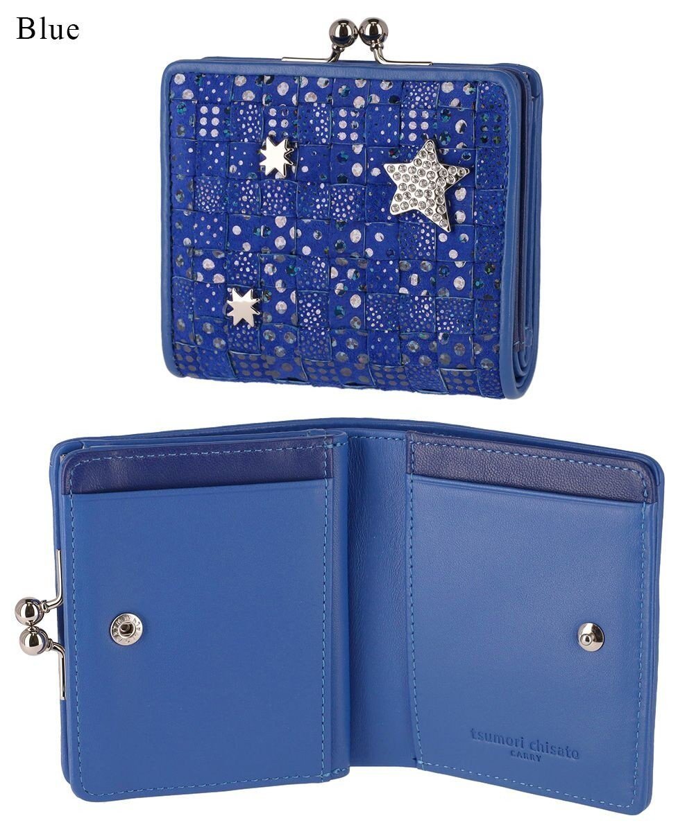 【ツモリチサト キャリー/tsumori chisato CARRY】のキラメッシュ 2つ折り財布 がま口 ミニ財布 インテリア・キッズ・メンズ・レディースファッション・服の通販 founy(ファニー) 　ファッション　Fashion　レディースファッション　Fashion for Women　ミニ財布・二つ折り財布　Wallets & Card Cases　コンパクト　Compact, Small Size　ドット　Polka Dot, Dot Pattern　プリント　Print, Printed Pattern　メッシュ　Mesh, Net Fabric　財布　Wallet, Purse　ブルー|ID: prp329100004862533 ipo3291000000036113309