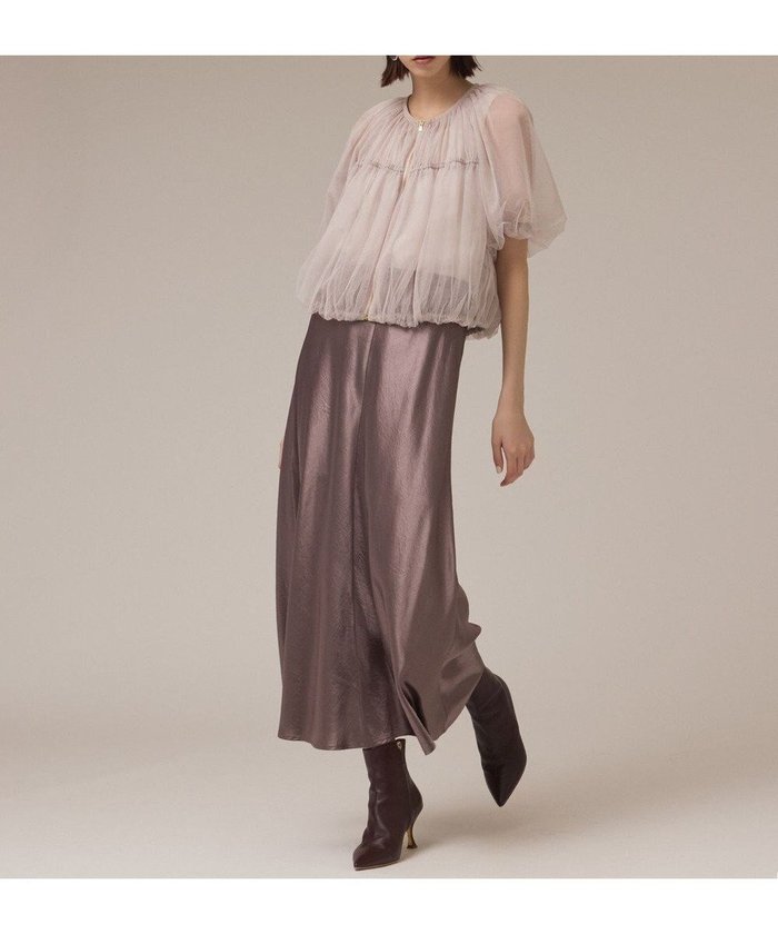 【グレース コンチネンタル/GRACE CONTINENTAL】のチュールシアーブルゾン インテリア・キッズ・メンズ・レディースファッション・服の通販 founy(ファニー) https://founy.com/ ファッション Fashion レディースファッション Fashion for Women アウター Coat / Outerwear Collection レディースジャケット・軽アウター Jackets ブルゾンジャケット・スポーティアウター Blouson Jackets ギャザー Gathered, Ruffled シアー Sheer, See-Through ジャケット Jacket, Outerwear スマート Smart, Elegant スリーブ Sleeve, Long Sleeve / Short Sleeve チュール Tulip, Tulip Motif ハーフ Half, Half-Length フェミニン Feminine, Girly フロント Front, Front Design ブルゾン Blouson, Bomber Jacket エレガント 上品 Elegant 夏 Summer 春 Spring S/S・春夏 SS, Spring/Summer, Warm Season |ID: prp329100004862538 ipo3291000000036113405