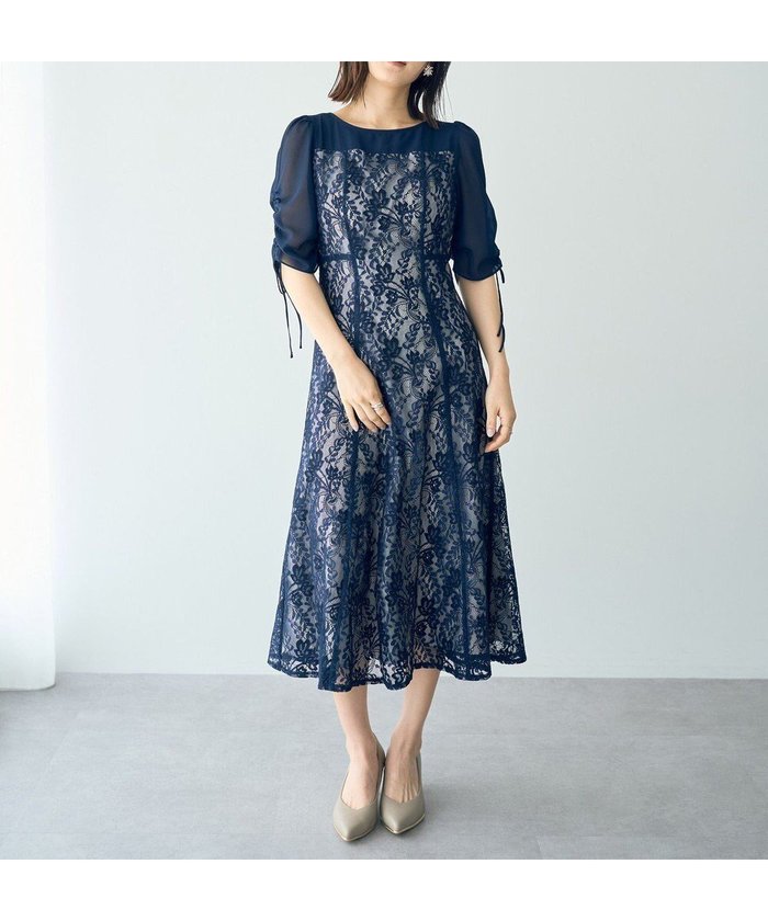 【イェッカ ヴェッカ/YECCA VECCA】のレース切替フレアドレス インテリア・キッズ・メンズ・レディースファッション・服の通販 founy(ファニー) https://founy.com/ ファッション Fashion レディースファッション Fashion for Women ワンピース Dresses フォーマル・パーティードレス・結婚式用ドレス Elegant & Casual Dresses おすすめ Recommended / Our Picks エアリー Airy Texture シェイプ Shape, Slim Fit ジョーゼット Georgette, Semi-Sheer Fabric ドレス Dress, One-Piece フェミニン Feminine, Girly フレア Flare, Flared ポケット Pocket, Pocket Detail レース Lace, Lace Fabric 切替 Switching, Contrast Panel 夏 Summer S/S・春夏 SS, Spring/Summer, Warm Season A/W・秋冬 Autumn/Winter 結婚式 Wedding |ID: prp329100004862542 ipo3291000000036113510