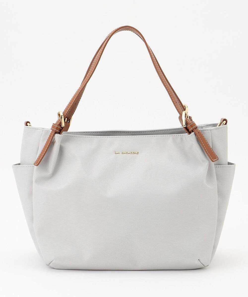 【ラ バガジェリー/LA BAGAGERIE】のポリエステルキャンバス 2WAYミニトート インテリア・キッズ・メンズ・レディースファッション・服の通販 founy(ファニー) 　ファッション　Fashion　レディースファッション　Fashion for Women　バッグ　Bags　キャンバス　Canvas, Canvas Fabric　軽量　Lightweight, Ultra Light　シンプル　Simple, Minimal　スマート　Smart, Elegant　定番　Standard, Basic Item　人気　Popular, Best Seller　ポケット　Pocket, Pocket Detail　リネン　Linen, Linen Fabric　旅行　Travel　アイボリー|ID: prp329100004862544 ipo3291000000036113602