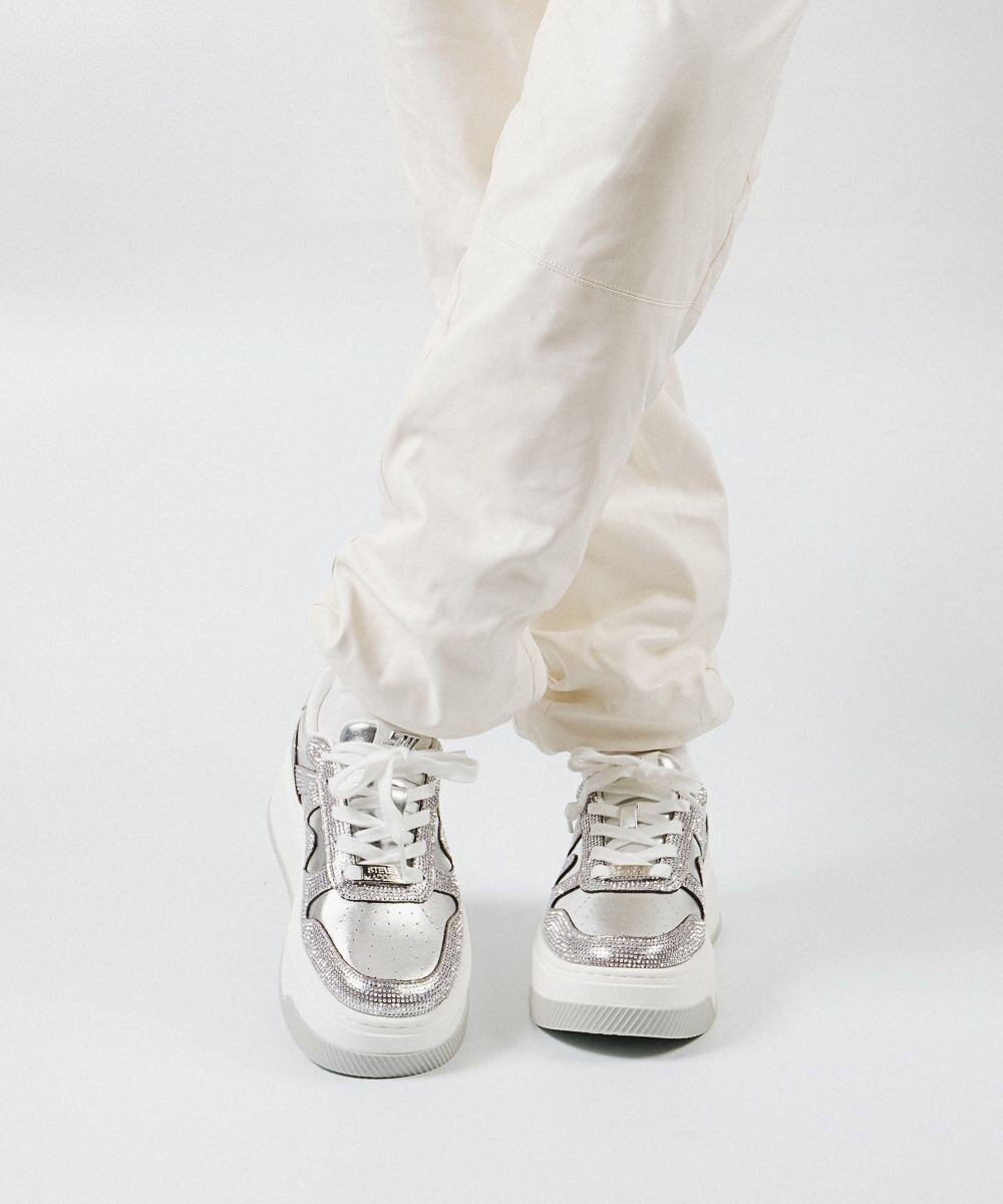 【スティーブマデン/STEVE MADDEN】のDYNAMO-R スワロディテール厚底スニーカー インテリア・キッズ・メンズ・レディースファッション・服の通販 founy(ファニー) 　ファッション　Fashion　レディースファッション　Fashion for Women　厚底　Platform Shoes　軽量　Lightweight, Ultra Light　シューズ　Shoes, Footwear　ストーン　Stone, Gem-Like　スニーカー　Sneakers, Trainers　パターン　Pattern, Design Print　フェミニン　Feminine, Girly　ブロック　Block, Solid Block Pattern　シルバー|ID: prp329100004862555 ipo3291000000036113946