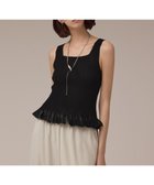 【グレース コンチネンタル/GRACE CONTINENTAL】のシアーフリルニットトップ 人気、トレンドファッション・服の通販 founy(ファニー) ファッション Fashion レディースファッション Fashion for Women トップス・カットソー Cut & Sew Tops ニット Knit Tops & Sweaters アンサンブル Ensemble Set 春 Spring カーディガン Cardigan, Knitwear シアー Sheer, See-Through スクエア Square, Square Shape スマート Smart, Elegant タンク Tank Top, Sleeveless Top デコルテ Décolleté, Neckline トレンド Trend, Trending Now フェミニン Feminine, Girly フリル Frill, Ruffle S/S・春夏 SS, Spring/Summer, Warm Season おすすめ Recommended / Our Picks 夏 Summer thumbnail ブラック|ID: prp329100004862561 ipo3291000000036114176