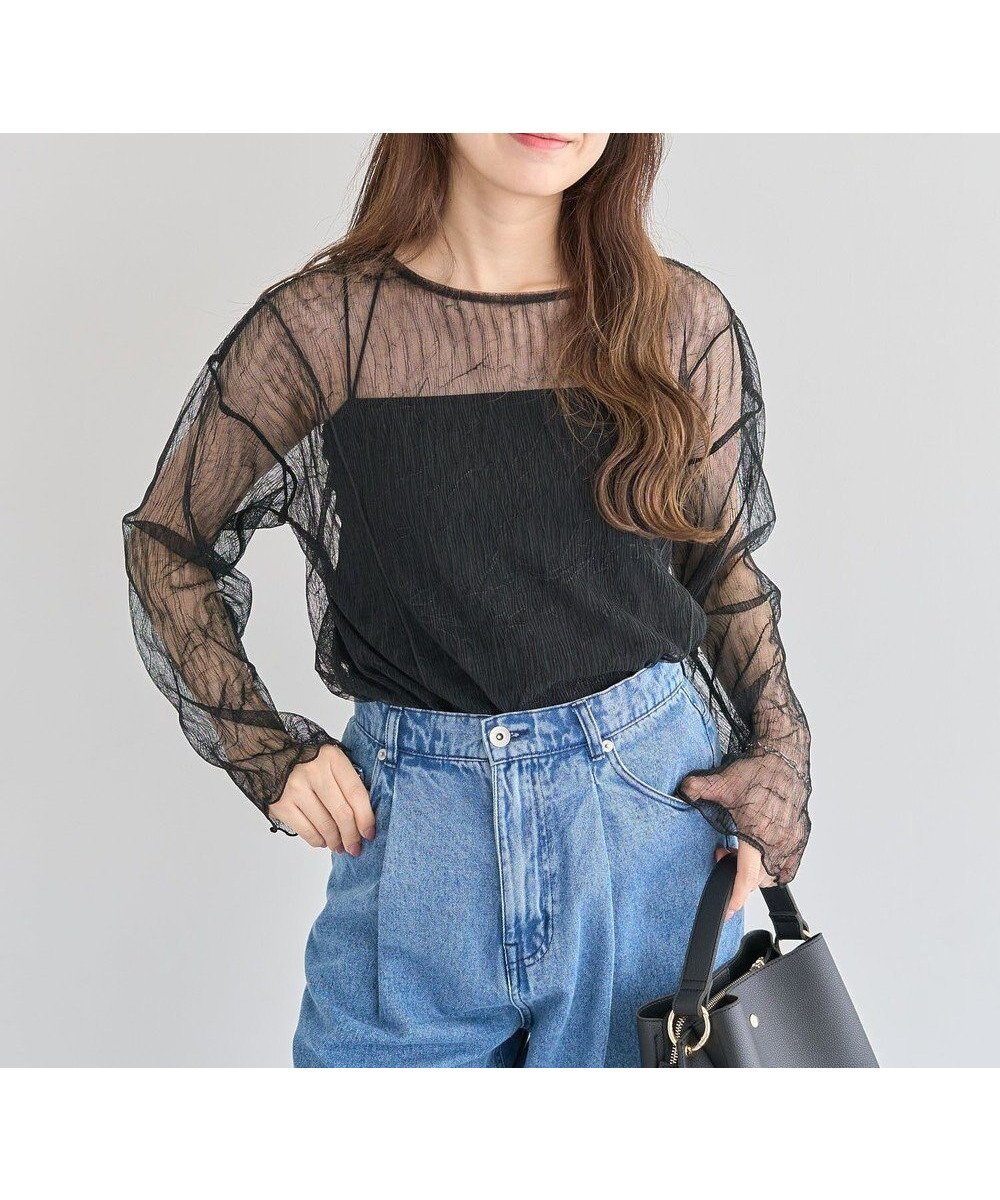 【グリーンパークス/Green Parks】のシアークラッシュプルオーバー インテリア・キッズ・メンズ・レディースファッション・服の通販 founy(ファニー) ファッション Fashion レディースファッション Fashion for Women トップス・カットソー Cut & Sew Tops キャミソール&ノースリーブ Camisoles & Sleeveless Tops カジュアルプルオーバー・ニットトップス Pullovers & Knit Tops / Casual Pullovers おすすめ Recommended / Our Picks インナー Innerwear キャミソール Camisole, Spaghetti Strap Top クラッシュ Distressed, Crashed Style トレンド Trend, Trending Now ビスチェ Bustier, Corset Top フィット Fit, Slim Fit ポケット Pocket, Pocket Detail 夏 Summer S/S・春夏 SS, Spring/Summer, Warm Season A/W・秋冬 Autumn/Winter Black|ID: prp329100004862562 ipo3291000000036114191