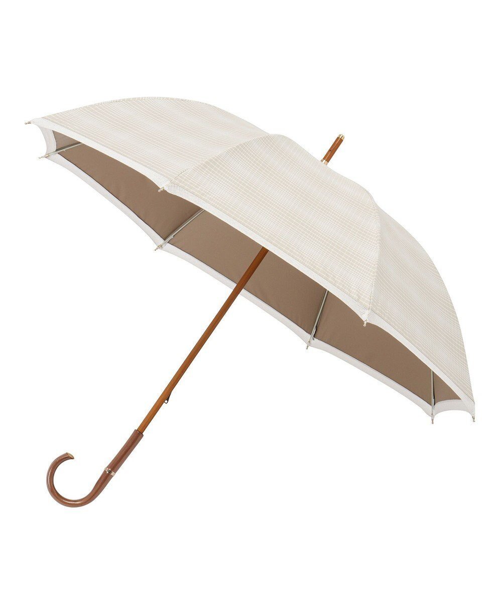 【ムーンバット/MOONBAT】のGRACY(グレイシー) 晴雨兼用日傘 長傘 T/C Neo classic check インテリア・キッズ・メンズ・レディースファッション・服の通販 founy(ファニー) 　ファッション　Fashion　レディースファッション　Fashion for Women　レイングッズ・傘・晴雨兼用傘　Umbrellas & Rain Gear　おすすめ　Recommended / Our Picks　ベーシック　Basic, Essential　傘　Umbrella, Parasol　日傘　Parasol, UV Umbrella　ベージュ|ID: prp329100004862571 ipo3291000000036114375