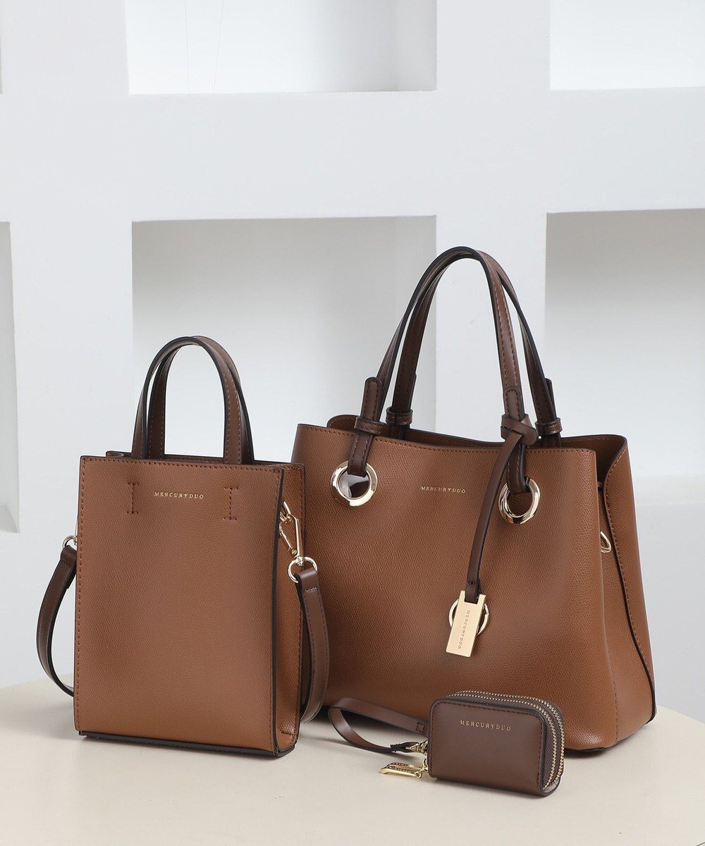 【スタイルコード/STYLE CODE】の【MERCURYDUO/マーキュリーデュオ】限定3点セット ①キーリング付両アオリハンドバッグ、②縦長ショルダーバッグパスポート入れ、③Wファスナースマートキーケース インテリア・キッズ・メンズ・レディースファッション・服の通販 founy(ファニー) 　ファッション　Fashion　レディースファッション　Fashion for Women　ショルダー　Shoulder, Shoulder Strap　シンプル　Simple, Minimal　スペシャル　Special, Limited Edition　スマート　Smart, Elegant　財布　Wallet, Purse　チェーン　Chain, Chain Strap　チャーム　Charm, Pendant　フェミニン　Feminine, Girly　ポケット　Pocket, Pocket Detail　エレガント 上品　Elegant　キャメル|ID: prp329100004862575 ipo3291000000036114479