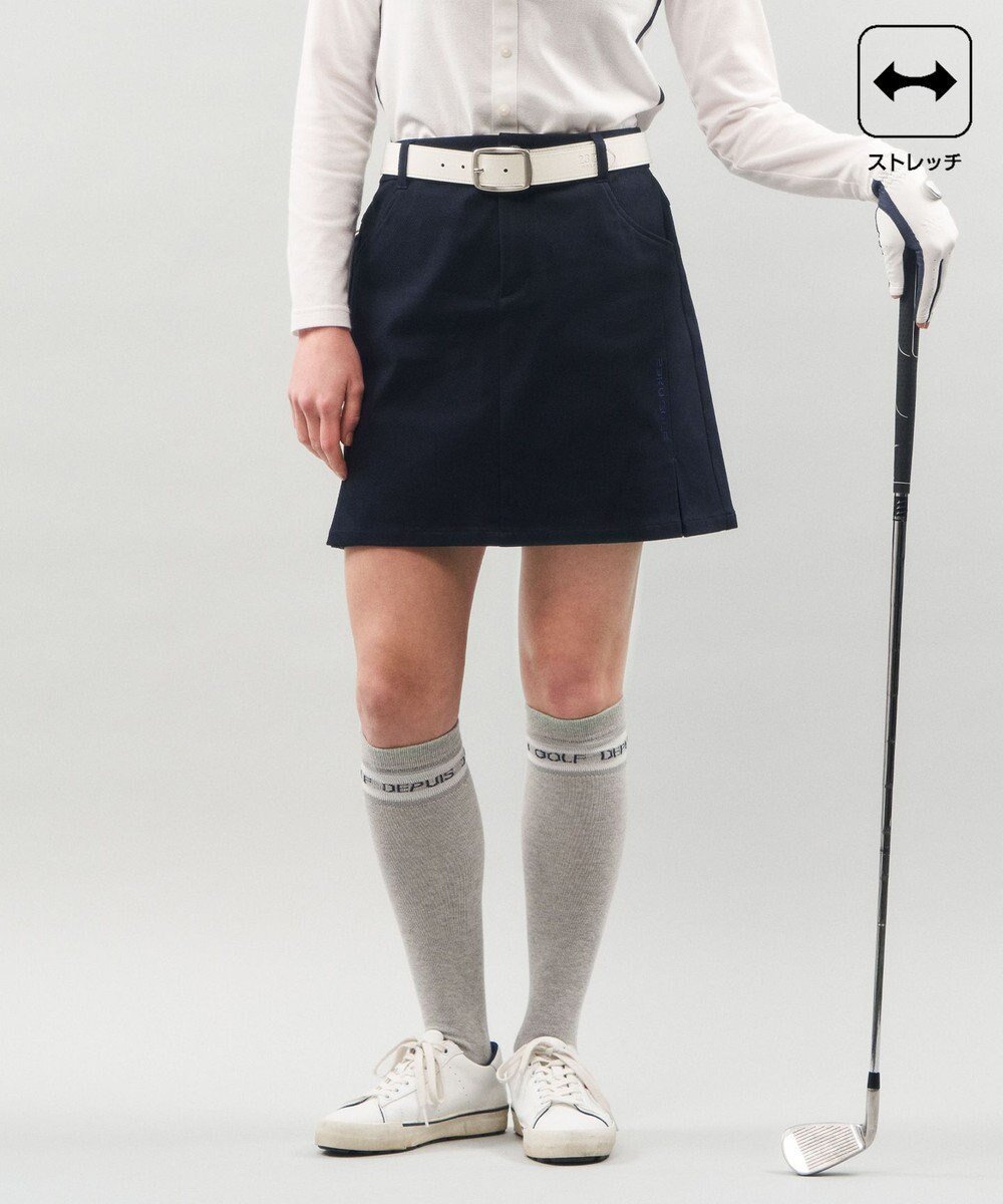 【23区 ゴルフ/NIJYUSANKU GOLF】の【WOMEN】【ストレッチ】ハイパワーストレッチ ベーシックスカート インテリア・キッズ・メンズ・レディースファッション・服の通販 founy(ファニー) ファッション Fashion レディースファッション Fashion for Women スカート Skirts ストレッチ Stretch, Stretchy Fabric プリーツ Pleats, Pleated ベーシック Basic, Essential ボックス Boxy, Box Shape モチーフ Motif, Design Theme ロング Long, Long-Length 台形 A-Line, Trapezoid Shape 夏 Summer 春 Spring S/S・春夏 SS, Spring/Summer, Warm Season ネイビー系|ID: prp329100004862577 ipo3291000000036114557