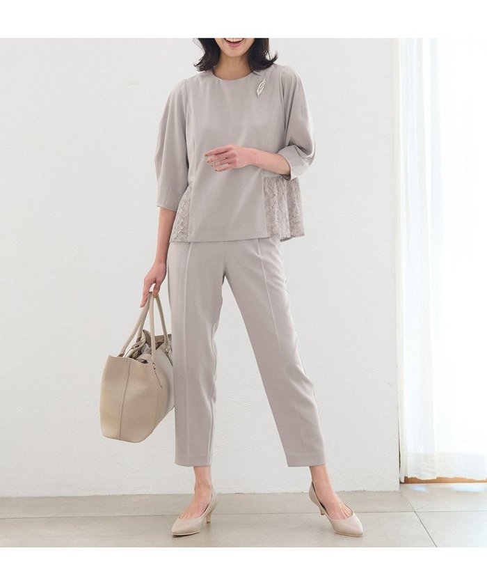 【エニー/ANY】の【洗濯機可・セットアップ】ブラウスパンツセットアップ インテリア・キッズ・メンズ・レディースファッション・服の通販 founy(ファニー) https://founy.com/ ファッション Fashion レディースファッション Fashion for Women セットアップ Matching Sets レディースパンツ・ボトムス Pants & Trousers / Bottoms スーツ Business Suits & Workwear スーツパンツ・ドレスパンツ Suit Pants / Office Trousers / Dress Pants スーツセット・2点セット・レディーススーツ Suit Sets / 2-Piece Suits / Office Suit Sets 切替 Switching, Contrast Panel ジャケット Jacket, Outerwear ストレッチ Stretch, Stretchy Fabric スリーブ Sleeve, Long Sleeve / Short Sleeve スーツ Suit, Formalwear セットアップ Set-Up, Coordinated Outfit フェミニン Feminine, Girly ポケット Pocket, Pocket Detail レース Lace, Lace Fabric A/W・秋冬 Autumn/Winter セレモニー Ceremony ビジネス 仕事 通勤 Business / Work / Commuting |ID: prp329100004862586 ipo3291000000036114830