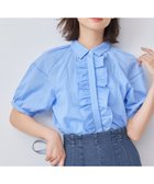 【組曲/KUMIKYOKU】の【WEB限定】ナチュラルローン フリルブラウス 人気、トレンドファッション・服の通販 founy(ファニー) ファッション Fashion レディースファッション Fashion for Women トップス・カットソー Cut & Sew Tops シャツ・ブラウス・オフィスカジュアル Elegant Blouses & Button-Ups ギャザー Gathered, Ruffled フリル Frill, Ruffle フロント Front, Front Design レース Lace, Lace Fabric 夏 Summer 春 Spring S/S・春夏 SS, Spring/Summer, Warm Season thumbnail ブルー系|ID: prp329100004862596 ipo3291000000036115300
