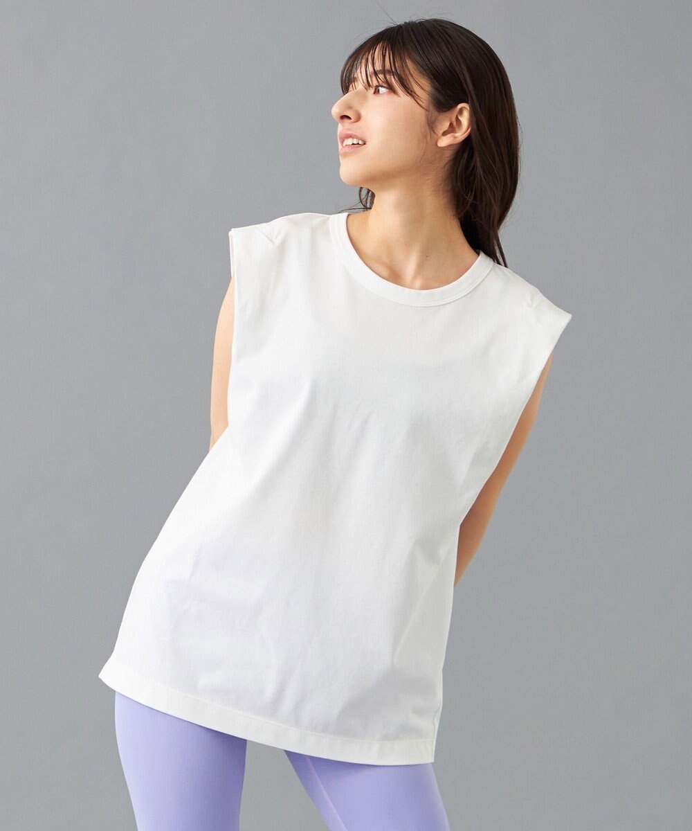 【チャコット/Chacott】のHandsomeCotton ノースリーブTシャツ 人気、トレンドファッション・服の通販 founy(ファニー) ファッション Fashion レディースファッション Fashion for Women トップス・カットソー Cut & Sew Tops キャミソール&ノースリーブ Camisoles & Sleeveless Tops シャツ・ブラウス・オフィスカジュアル Elegant Blouses & Button-Ups ロングTシャツ・Tシャツ Longline T-Shirts & Tees シンプル Simple, Minimal スタイリッシュ Stylish, Fashionable ストレッチ Stretch, Stretchy Fabric タンク Tank Top, Sleeveless Top ノースリーブ Sleeveless, No-Sleeve other-1|ID: prp329100004862618 ipo3291000000036115695