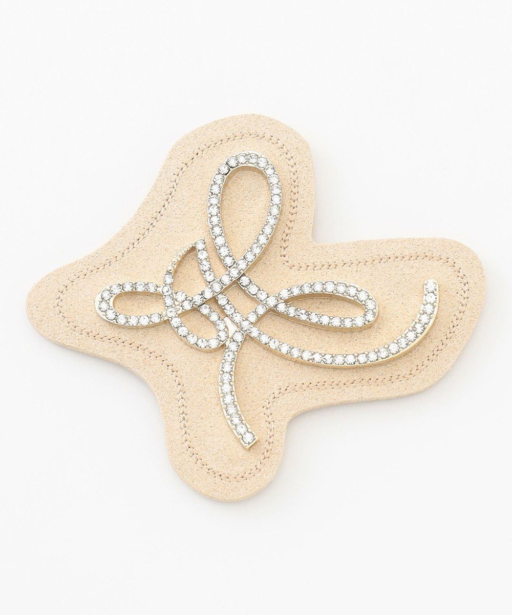 【アンフィーロ 自由区/UNFILO】のロゴ風モチーフブローチ インテリア・キッズ・メンズ・レディースファッション・服の通販 founy(ファニー) 　ファッション　Fashion　レディースファッション　Fashion for Women　アクセサリー　Fashion Accessories　クリスタル　Crystal, Swarovski　ブローチ　Brooch, Pin Brooch　マグネット　Magnet, Magnetic Closure　モチーフ　Motif, Design Theme　ゴールド|ID: prp329100004862620 ipo3291000000036115789