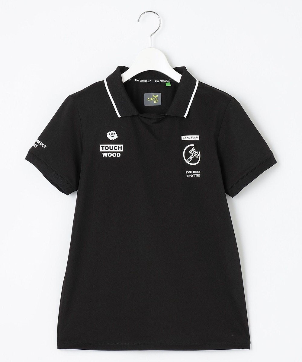 【ピーダブリュサーキュラス/PW CIRCULUS】の【WOMEN】【ストレッチ/UVケア】フェイクレイヤード カノコ ポロシャツ ゴルフウェア レディース インテリア・キッズ・メンズ・レディースファッション・服の通販 founy(ファニー) 　ファッション　Fashion　レディースファッション　Fashion for Women　トップス・カットソー　Cut & Sew Tops　シャツ・ブラウス・オフィスカジュアル　Elegant Blouses & Button-Ups　ポロシャツ・きれいめカジュアル　Smart-Casual Polo Tops　ゴルフ　Golf　スタイリッシュ　Stylish, Fashionable　ストレッチ　Stretch, Stretchy Fabric　ポロシャツ　Polo Shirt, Collared Tee　夏　Summer　春　Spring　S/S・春夏　SS, Spring/Summer, Warm Season　ブラック系|ID: prp329100004862626 ipo3291000000036116233