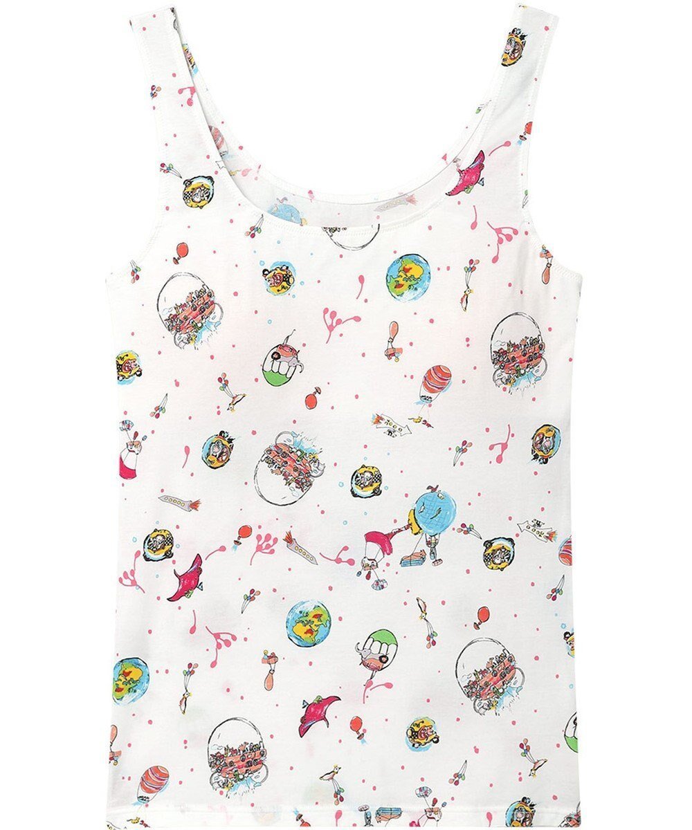 【ツモリチサト スリープ/tsumori chisato SLEEP】のツモリチサト インナー タンクトップ 綿混(身生地) パッド付き レディース UCX540 /ワコール インテリア・キッズ・メンズ・レディースファッション・服の通販 founy(ファニー) 　ファッション　Fashion　レディースファッション　Fashion for Women　インナー　Innerwear　ストレッチ　Stretch, Stretchy Fabric　タンク　Tank Top, Sleeveless Top　パジャマ　Pajamas, Sleepwear　アイボリー|ID: prp329100004862630 ipo3291000000036116469