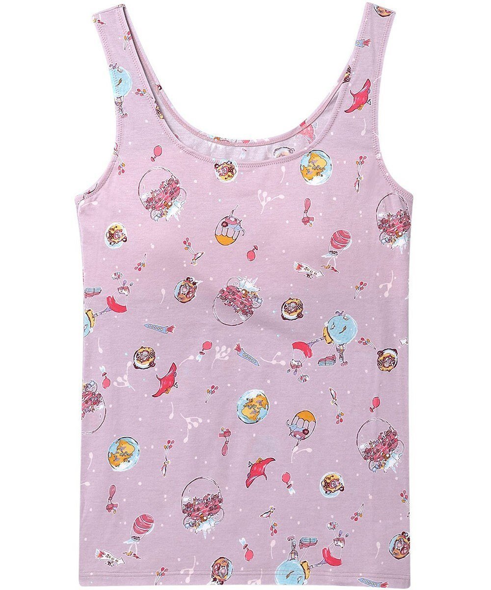 【ツモリチサト スリープ/tsumori chisato SLEEP】のツモリチサト インナー タンクトップ 綿混(身生地) パッド付き レディース UCX540 /ワコール インテリア・キッズ・メンズ・レディースファッション・服の通販 founy(ファニー) 　ファッション　Fashion　レディースファッション　Fashion for Women　インナー　Innerwear　ストレッチ　Stretch, Stretchy Fabric　タンク　Tank Top, Sleeveless Top　パジャマ　Pajamas, Sleepwear　ピンク|ID: prp329100004862630 ipo3291000000036116470
