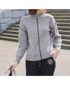 【ティアクラッセ/Tiaclasse】の【洗える】配色切り替えニットトップス 人気、トレンドファッション・服の通販 founy(ファニー) ファッション Fashion レディースファッション Fashion for Women トップス・カットソー Cut & Sew Tops ニット Knit Tops & Sweaters ショルダー Shoulder, Shoulder Strap スリット Slit, Slit Detail セーター Sweater, Knitwear タートルネック Turtleneck, High Neck チュニック Tunic, Long Top ドロップ Drop Shoulder, Dropped Style パープル Purple, Violet ボトルネック Bottle Neck, Mock Neck ポケット Pocket, Pocket Detail モックネック Mock Neck, Short Turtleneck ラベンダー Lavender 再入荷 Restock / Back in Stock 冬 Winter / This Winter 新作・新入荷 New Arrivals / New In 洗える Machine Washable A/W・秋冬 Autumn/Winter thumbnail グレー|ID: prp329100004862632 ipo3291000000036116544