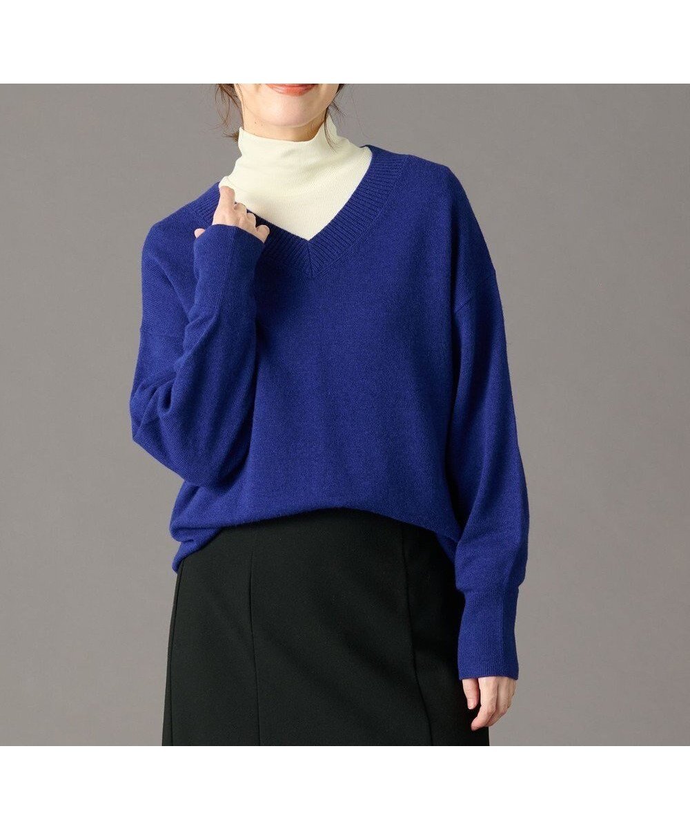 【エニー/ANY】の【手洗い可】イタリーヤーンウールカシミヤミックスVネックプルオーバー インテリア・キッズ・メンズ・レディースファッション・服の通販 founy(ファニー) 　ファッション　Fashion　レディースファッション　Fashion for Women　トップス・カットソー　Cut & Sew Tops　ニット　Knit Tops & Sweaters　カジュアルプルオーバー・ニットトップス　Pullovers & Knit Tops / Casual Pullovers　Vネックトップス　V-Neck Tops / V-Cut Neckline Shirts　おすすめ　Recommended / Our Picks　イタリア　Italy　インナー　Innerwear　カットソー　Cut and Sewn Top　スリーブ　Sleeve, Long Sleeve / Short Sleeve　セーター　Sweater, Knitwear　ベスト　Vest, Waistcoat　ラウンド　Round, Round Neck　A/W・秋冬　Autumn/Winter　ロイヤルブルー|ID: prp329100004862634 ipo3291000000036116647