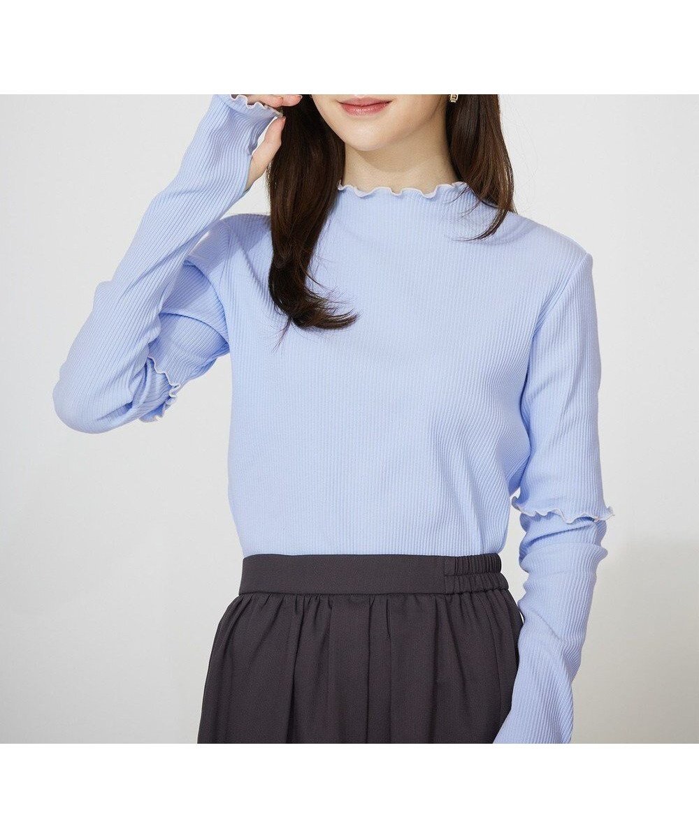 【エニィ スィス/any SiS】の【UVケア・接触冷感】キシリトール加工冷感 カットソー インテリア・キッズ・メンズ・レディースファッション・服の通販 founy(ファニー) 　ファッション　Fashion　レディースファッション　Fashion for Women　トップス・カットソー　Cut & Sew Tops　シャツ・ブラウス・オフィスカジュアル　Elegant Blouses & Button-Ups　ロングTシャツ・Tシャツ　Longline T-Shirts & Tees　カットソー・ベーシックTシャツ　Cut-and-Sewn Tops / Stretch Tees & Basics　おすすめ　Recommended / Our Picks　インナー　Innerwear　カットソー　Cut and Sewn Top　キャミソール　Camisole, Spaghetti Strap Top　ストレッチ　Stretch, Stretchy Fabric　夏　Summer　春　Spring　S/S・春夏　SS, Spring/Summer, Warm Season　アイスブルー|ID: prp329100004862637 ipo3291000000036116702