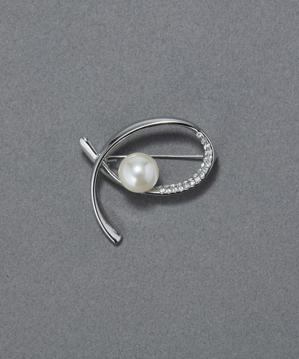 【フィービィー/phoebe】のクロスカーブパールビジューブローチ シルバー 人気、トレンドファッション・服の通販 founy(ファニー) ファッション Fashion レディースファッション Fashion for Women アクセサリー Fashion Accessories エレガント 上品 Elegant シルバー Silver, Metallic Silver ジャケット Jacket, Outerwear ドレス Dress, One-Piece パール Pearl, Pearl Accent ビジネス 仕事 通勤 Business / Work / Commuting フォーマル Formal, Dressy ブローチ Brooch, Pin Brooch other-1|ID: prp329100004862645 ipo3291000000036116928