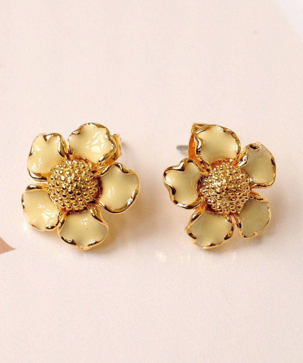 【ティアクラッセ/Tiaclasse】のカラーフラワーピアス インテリア・キッズ・メンズ・レディースファッション・服の通販 founy(ファニー) 　ファッション　Fashion　レディースファッション　Fashion for Women　アクセサリー　Fashion Accessories　エレガント 上品　Elegant　シューズ　Shoes, Footwear　シルバー　Silver, Metallic Silver　チュニック　Tunic, Long Top　フラワー　Flower, Floral　ボタニカル　Botanical, Floral Pattern　モチーフ　Motif, Design Theme　再入荷　Restock / Back in Stock　新作・新入荷　New Arrivals / New In　イエロー×ゴールド|ID: prp329100004862658 ipo3291000000036117159