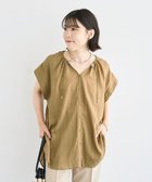 【グリーンパークス/Green Parks】のドロストネックフレンチスリーブブラウス 人気、トレンドファッション・服の通販 founy(ファニー) ファッション Fashion レディースファッション Fashion for Women トップス・カットソー Cut & Sew Tops シャツ・ブラウス・オフィスカジュアル Elegant Blouses & Button-Ups おすすめ Recommended / Our Picks ストライプ Stripe, Striped Pattern スリム Slim, Slim Fit フェミニン Feminine, Girly ヘムライン Hemline, Bottom Cut ボトム Bottoms, Lower Wear ポケット Pocket, Pocket Detail エレガント 上品 Elegant A/W・秋冬 Autumn/Winter thumbnail Khaki|ID: prp329100004862672 ipo3291000000036117510