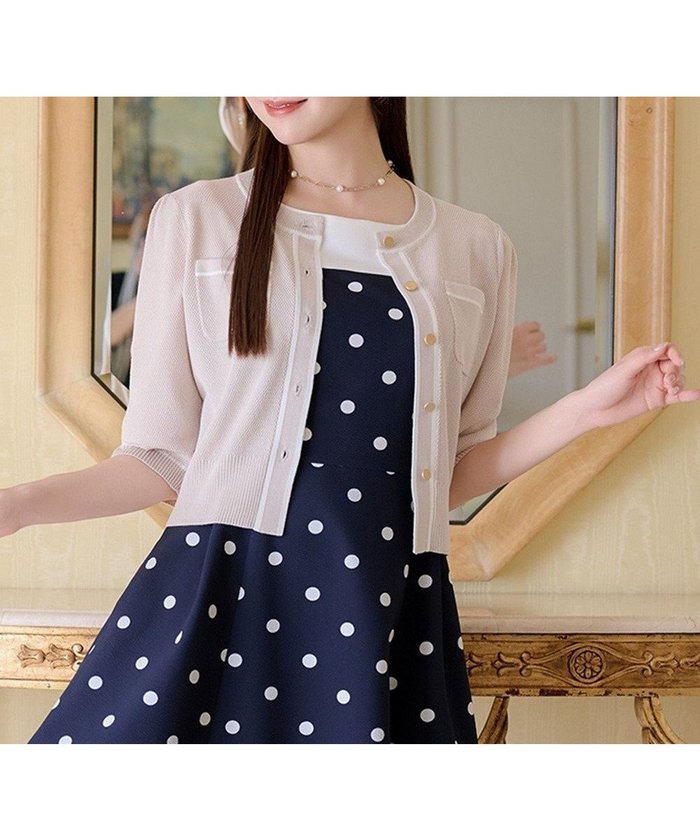 【トッカ/TOCCA】の【鈴木ゆうかさん着用】HONEYCOMB MESH KNIT カーディガン インテリア・キッズ・メンズ・レディースファッション・服の通販 founy(ファニー) https://founy.com/ ファッション Fashion レディースファッション Fashion for Women トップス・カットソー Cut & Sew Tops ニット Knit Tops & Sweaters カーディガン・羽織り Layered Style Cardigans 春 Spring カーディガン Cardigan, Knitwear コンパクト Compact, Small Size 鹿の子 Piqué, Kanoko Fabric シルク Silk, 100% Silk シンプル Simple, Minimal トリミング Trimming, Decorative Edge ドレス Dress, One-Piece フェミニン Feminine, Girly フロント Front, Front Design ポケット Pocket, Pocket Detail メッシュ Mesh, Net Fabric S/S・春夏 SS, Spring/Summer, Warm Season 夏 Summer エレガント 上品 Elegant 2026年 2026 |ID: prp329100004862677 ipo3291000000036283958